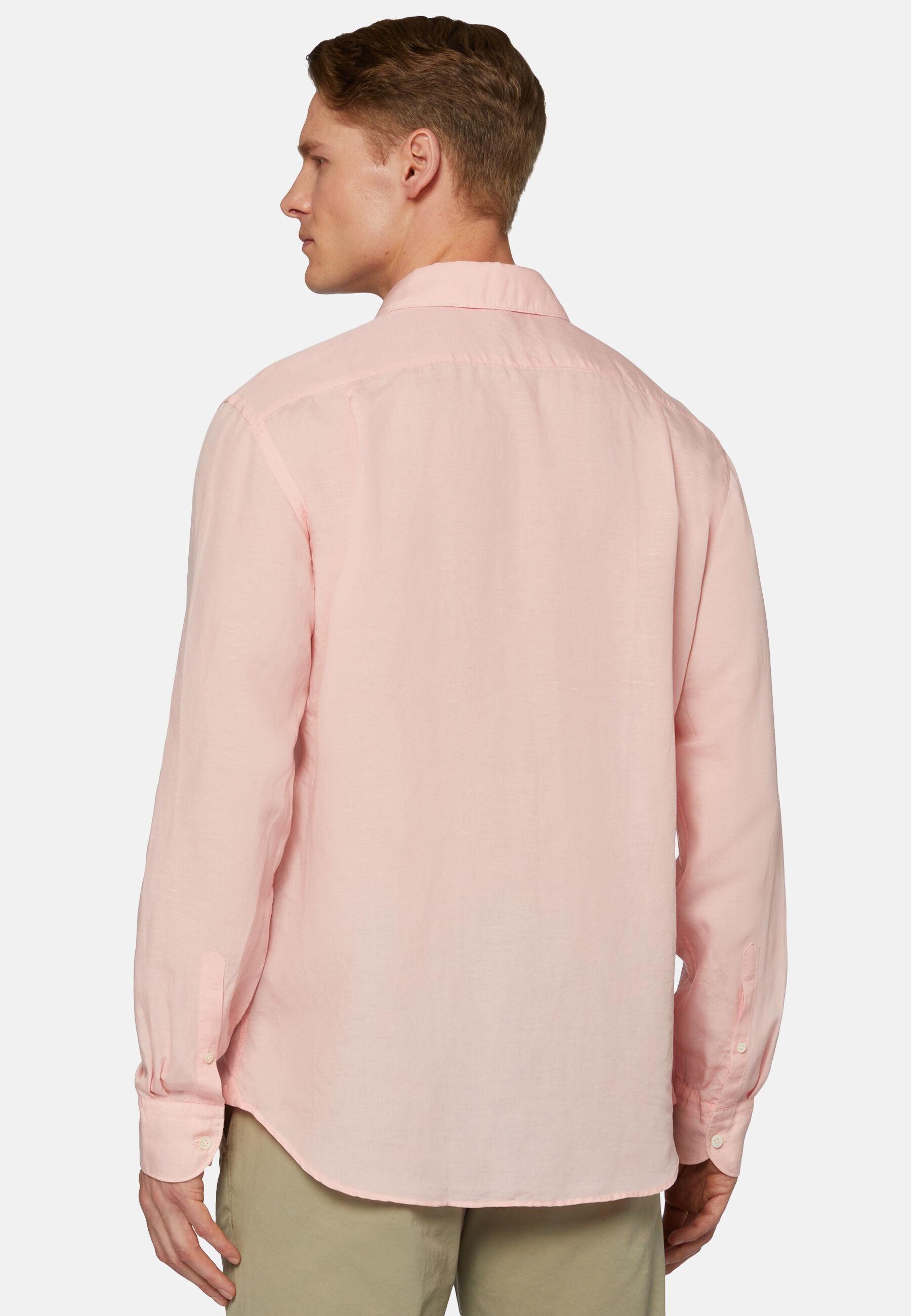 Regular Fit Tencel Linen Shirt Pink, Pink, medium
