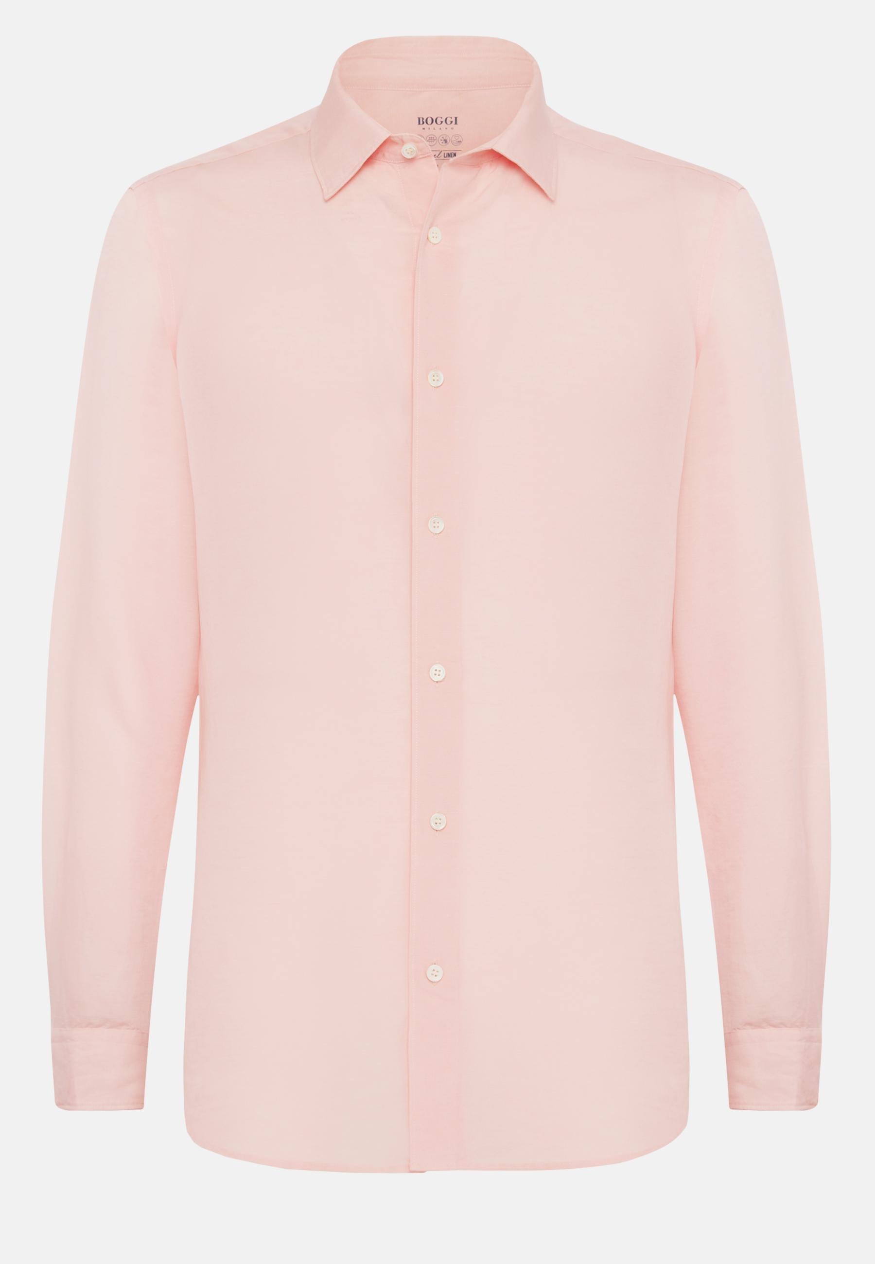 Regular Fit Tencel Linen Shirt Pink, , large image number 4
