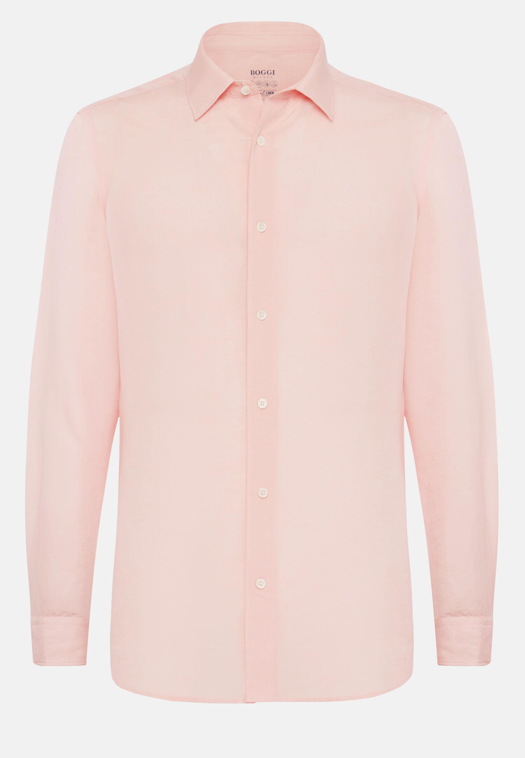 Regular Fit Tencel Linen Shirt Pink, Pink, large image number 6