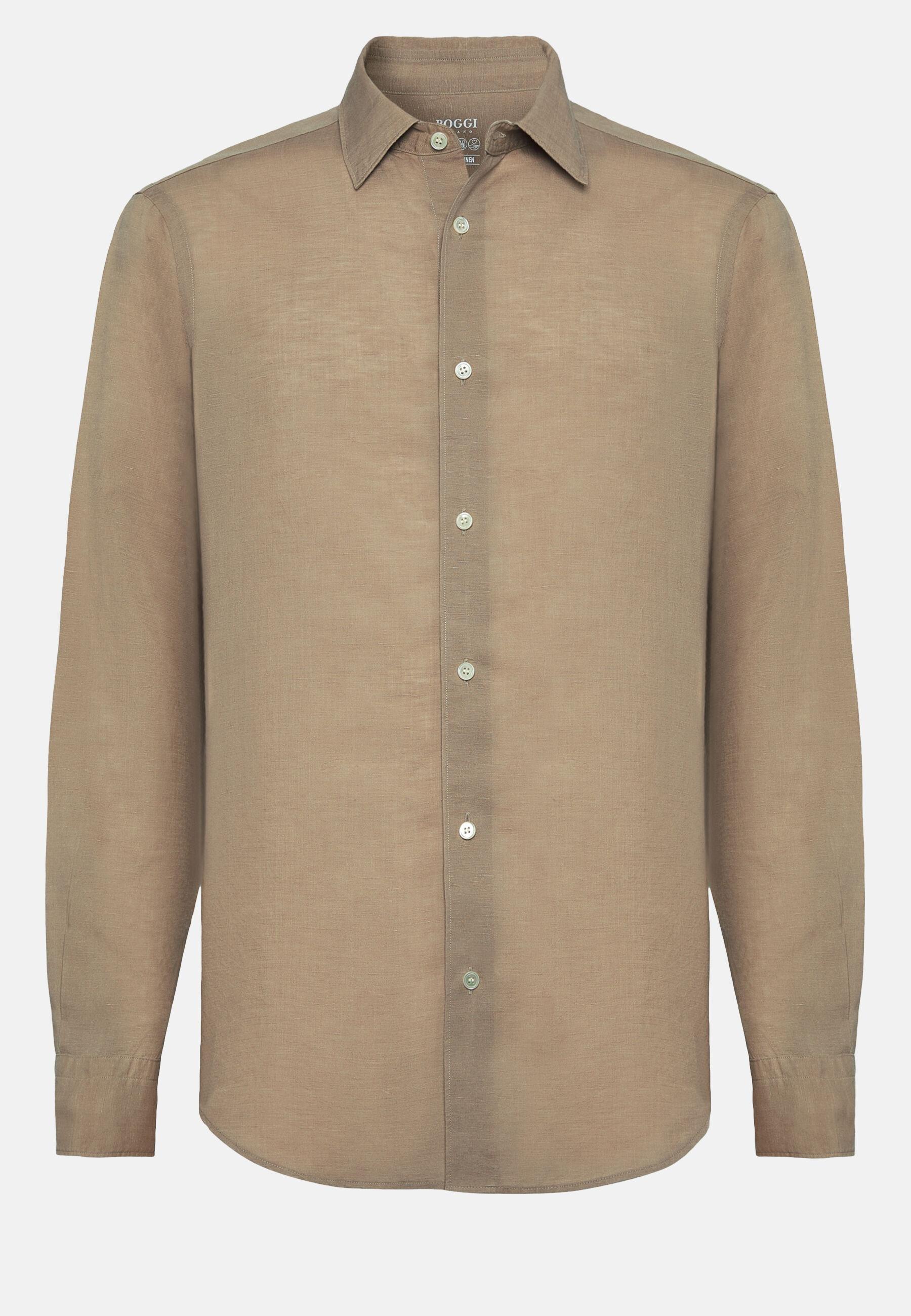 Regular Fit Tencel Linen Shirt Beige, 3901_SAND, large image number 6