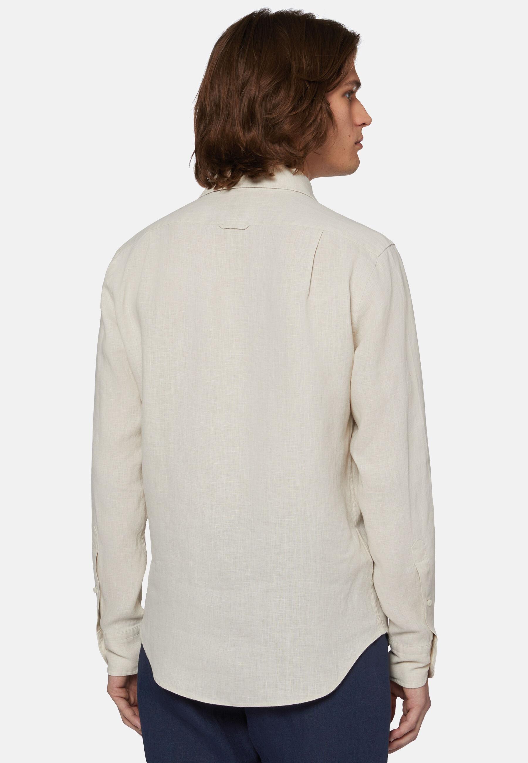 Beige Linen Shirt, Sand, large image number 1