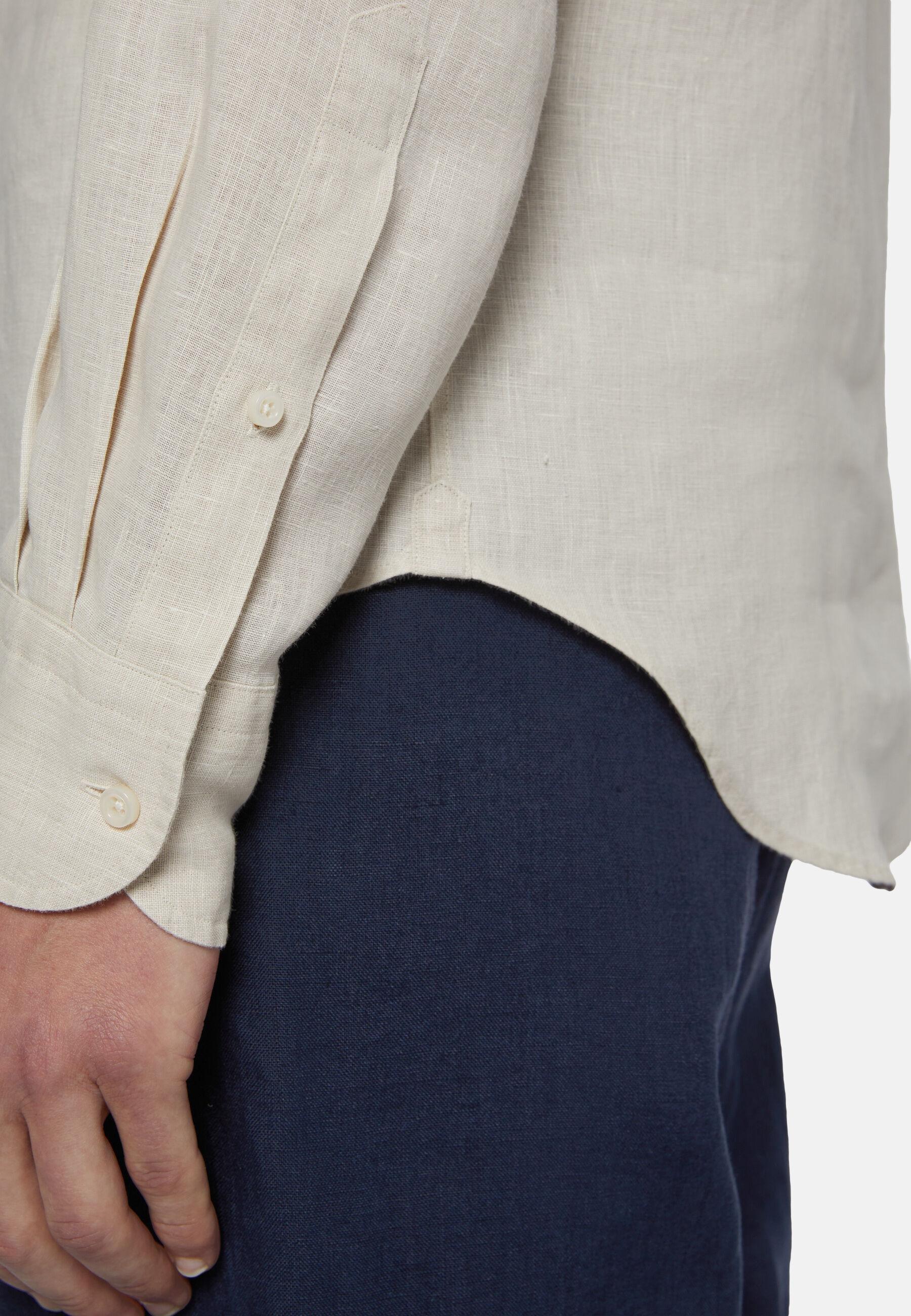 Beige Linen Shirt, Sand, large image number 2