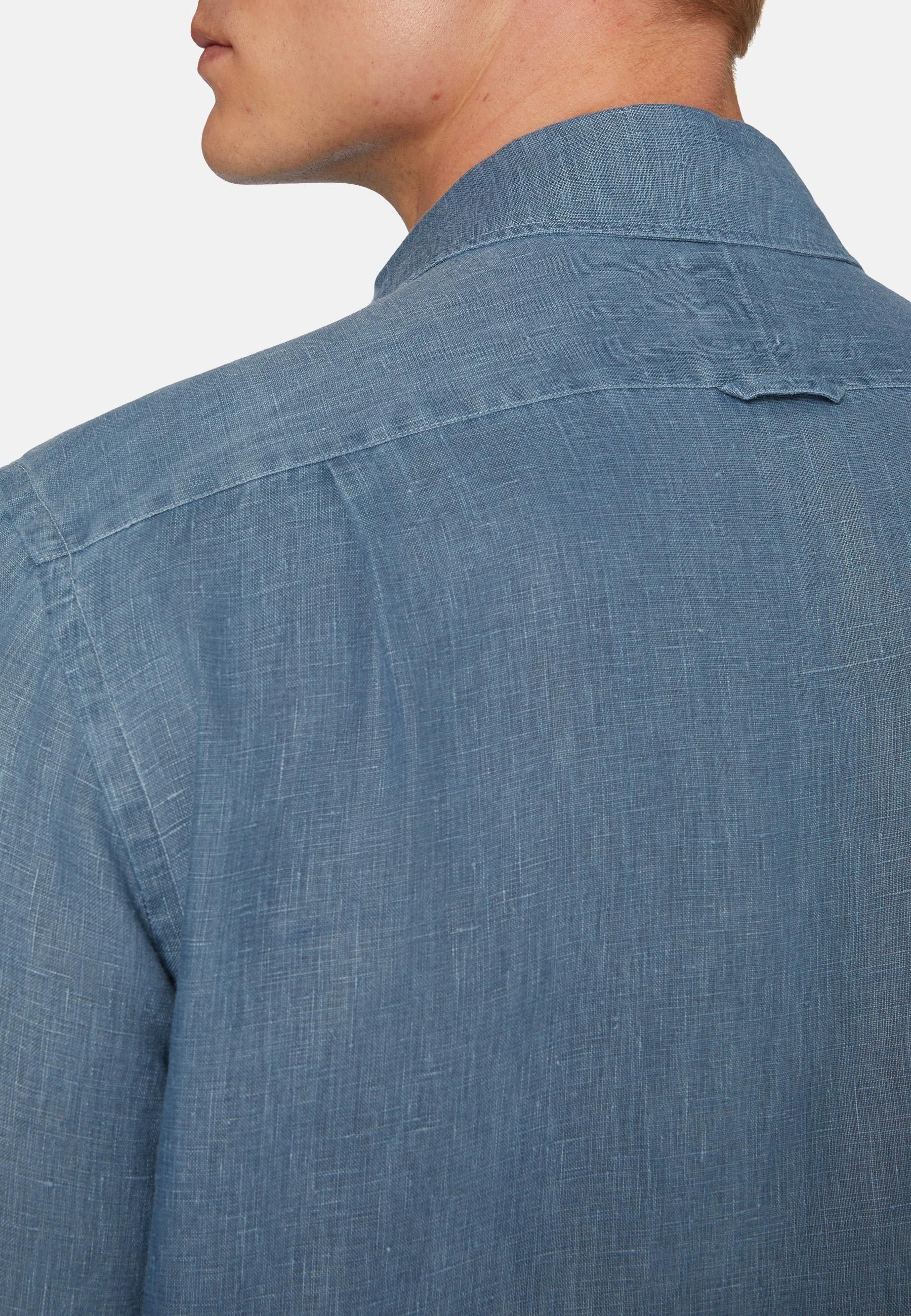 Linen Shirt Blue, Indigo, large image number 2