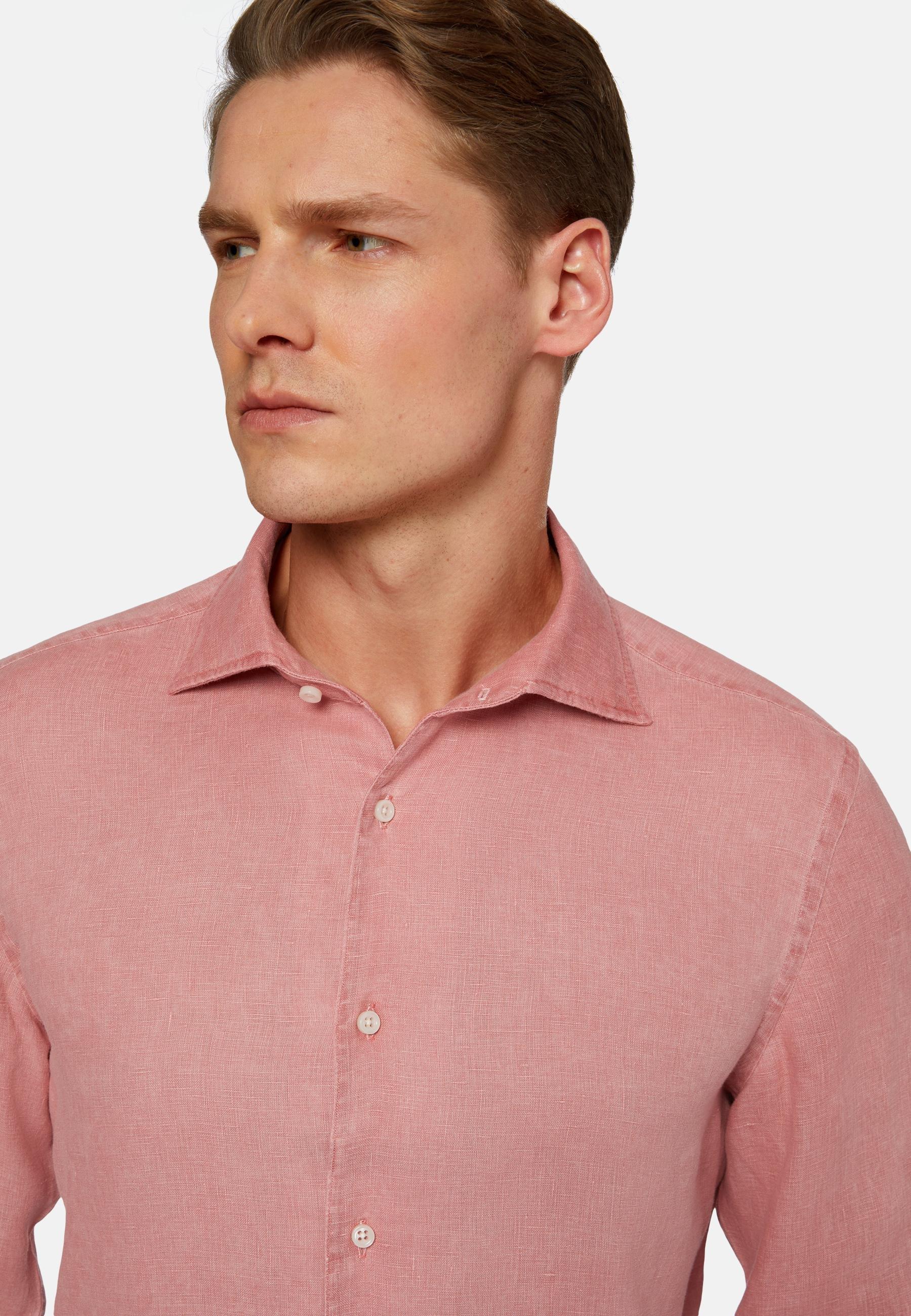 Linen Shirt Red, Papaya, large image number 1