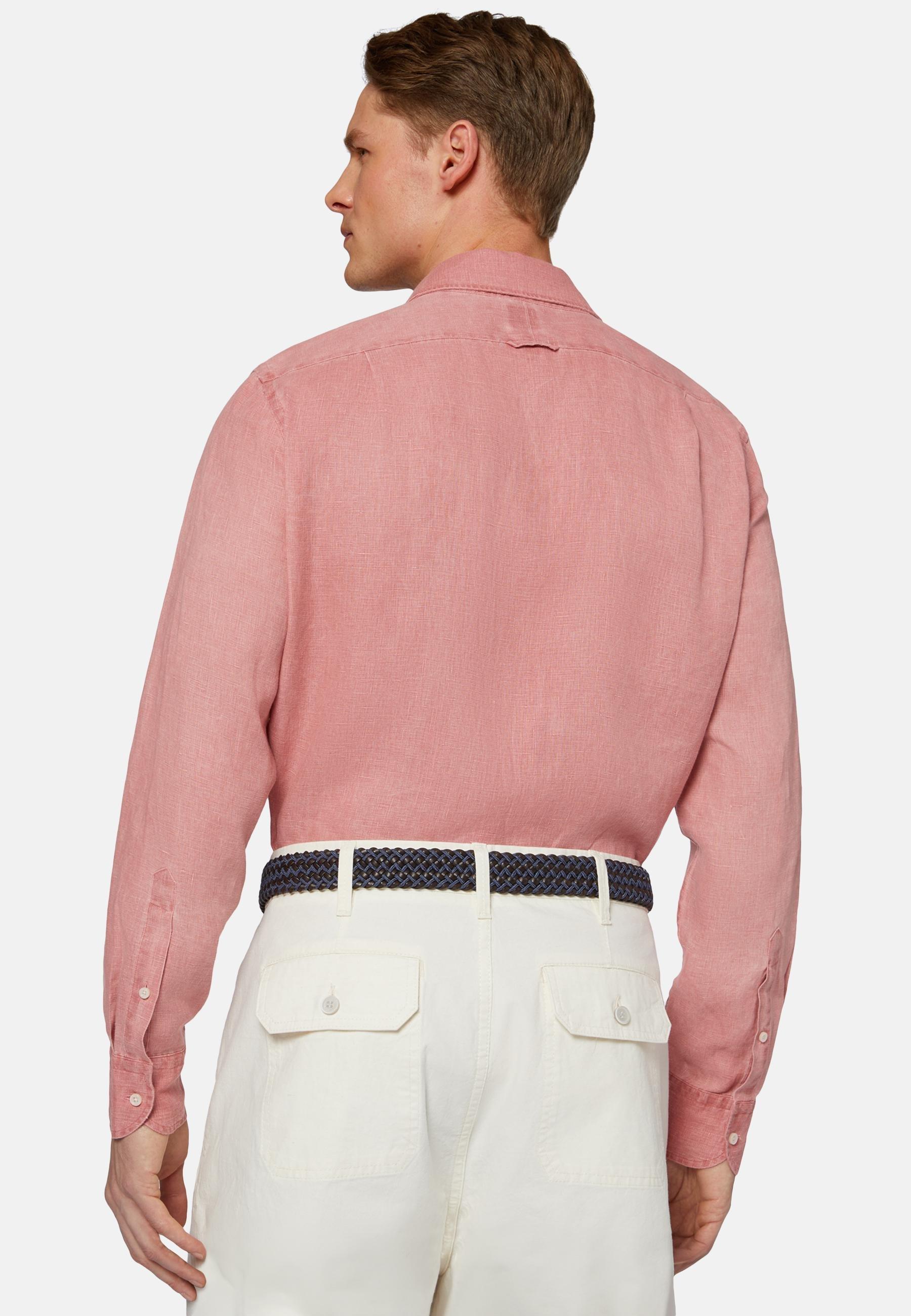 Linen Shirt Red, Papaya, large image number 3