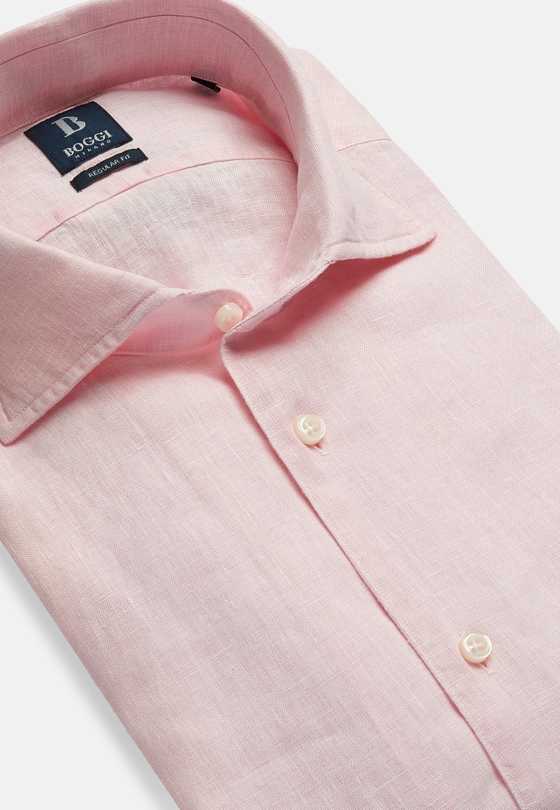 Linen Shirt Pink, Pink, large image number 1