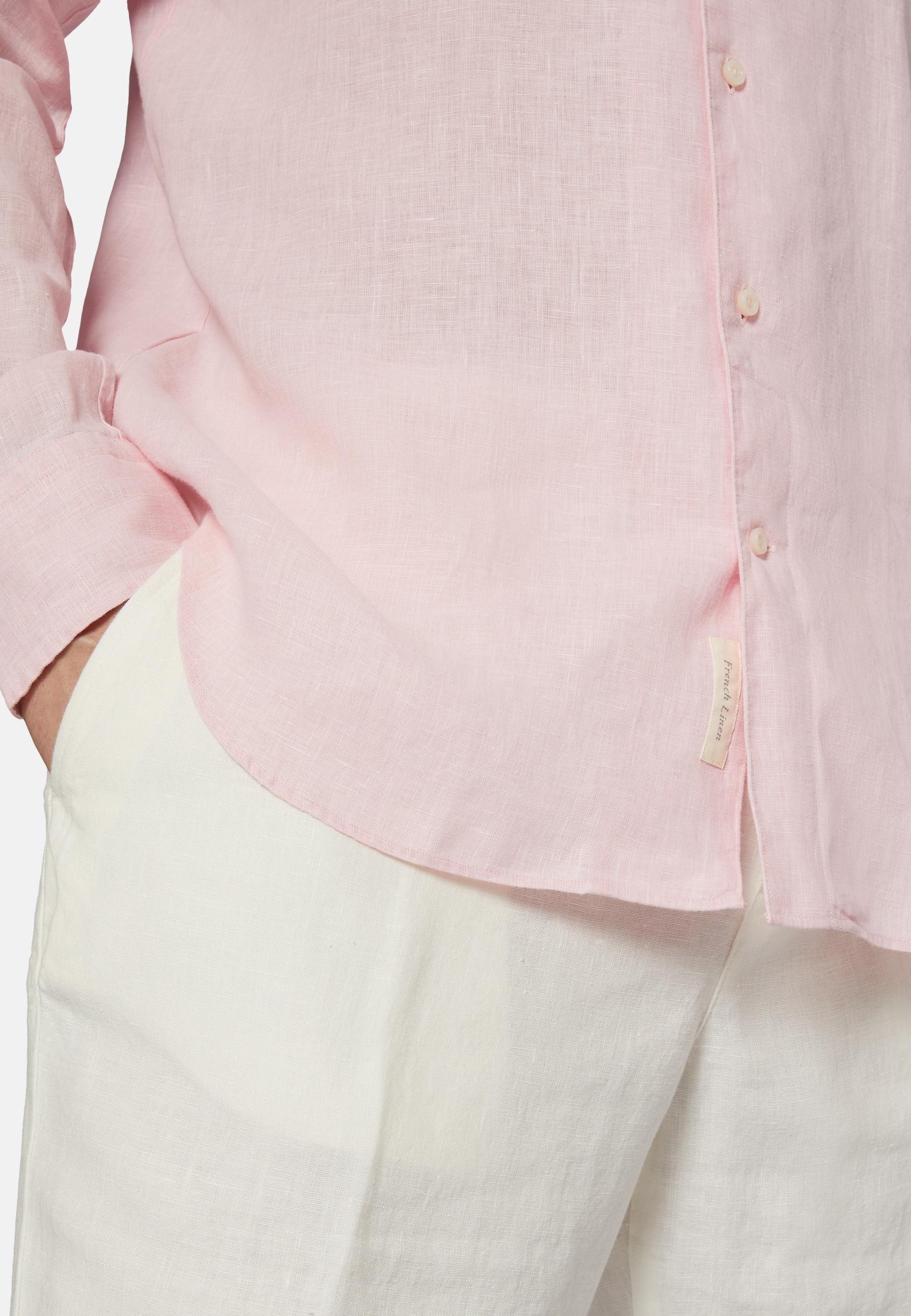 Linen Shirt Pink, Pink, large image number 2
