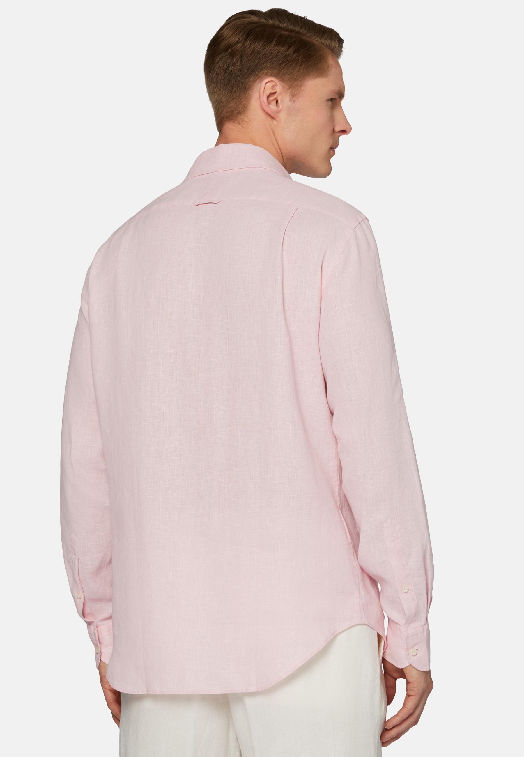 Linen Shirt Pink, Pink, large image number 5