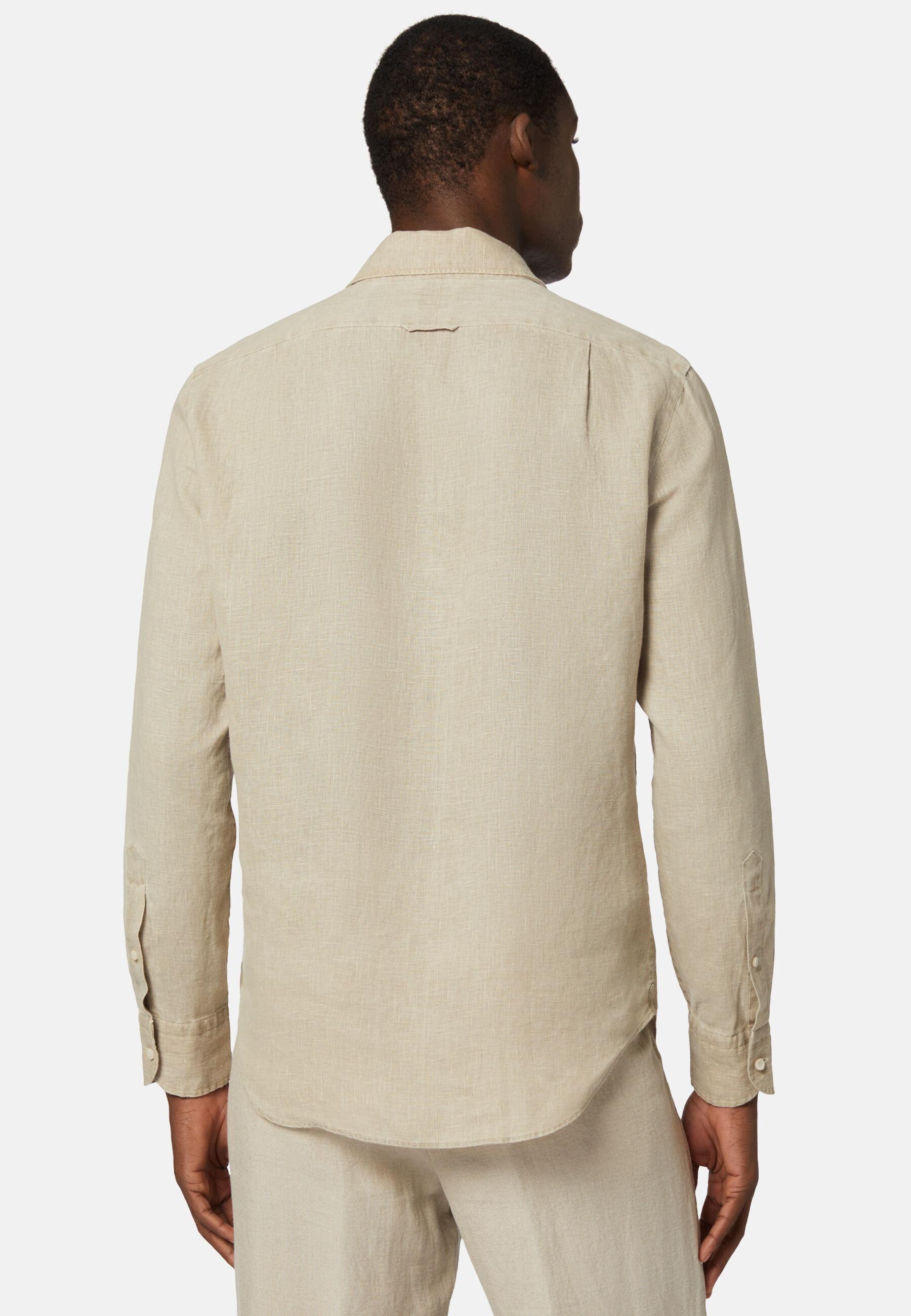 Linen Shirt Beige, Taupe, large image number 1