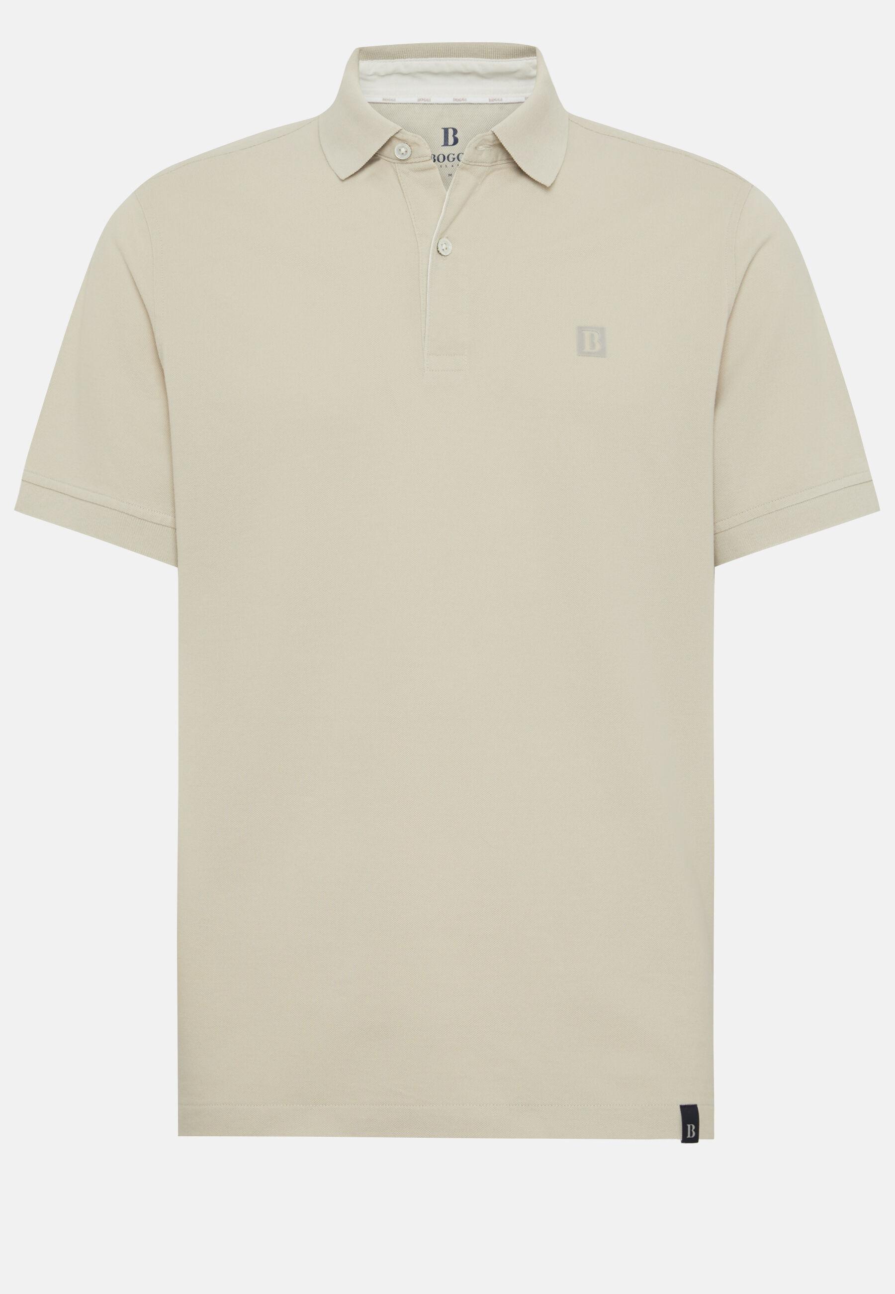 Cotton Pique Polo Shirt Beige, Beige, large image number 5