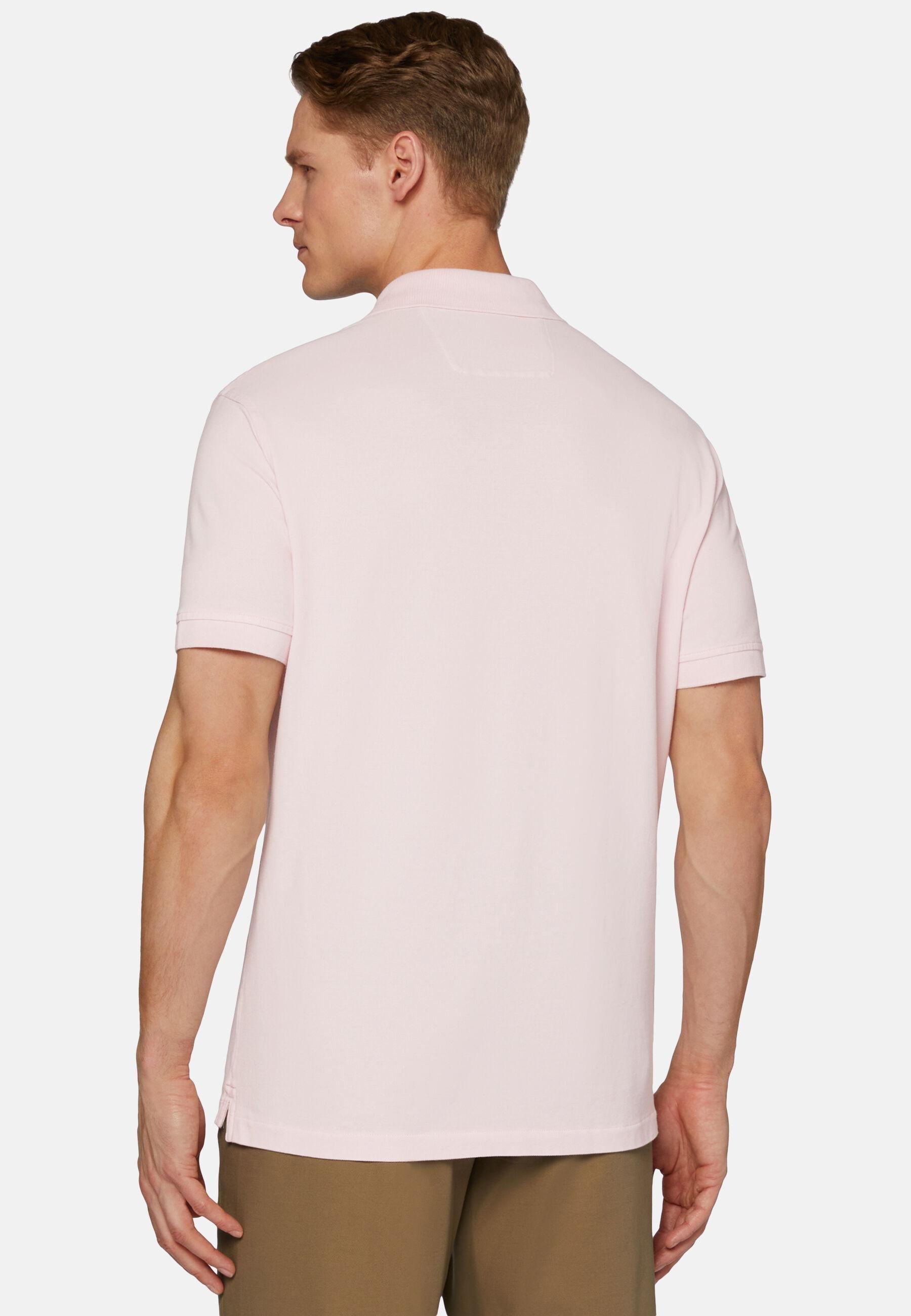 Cotton Pique Polo Shirt Pink, Pink, large image number 1