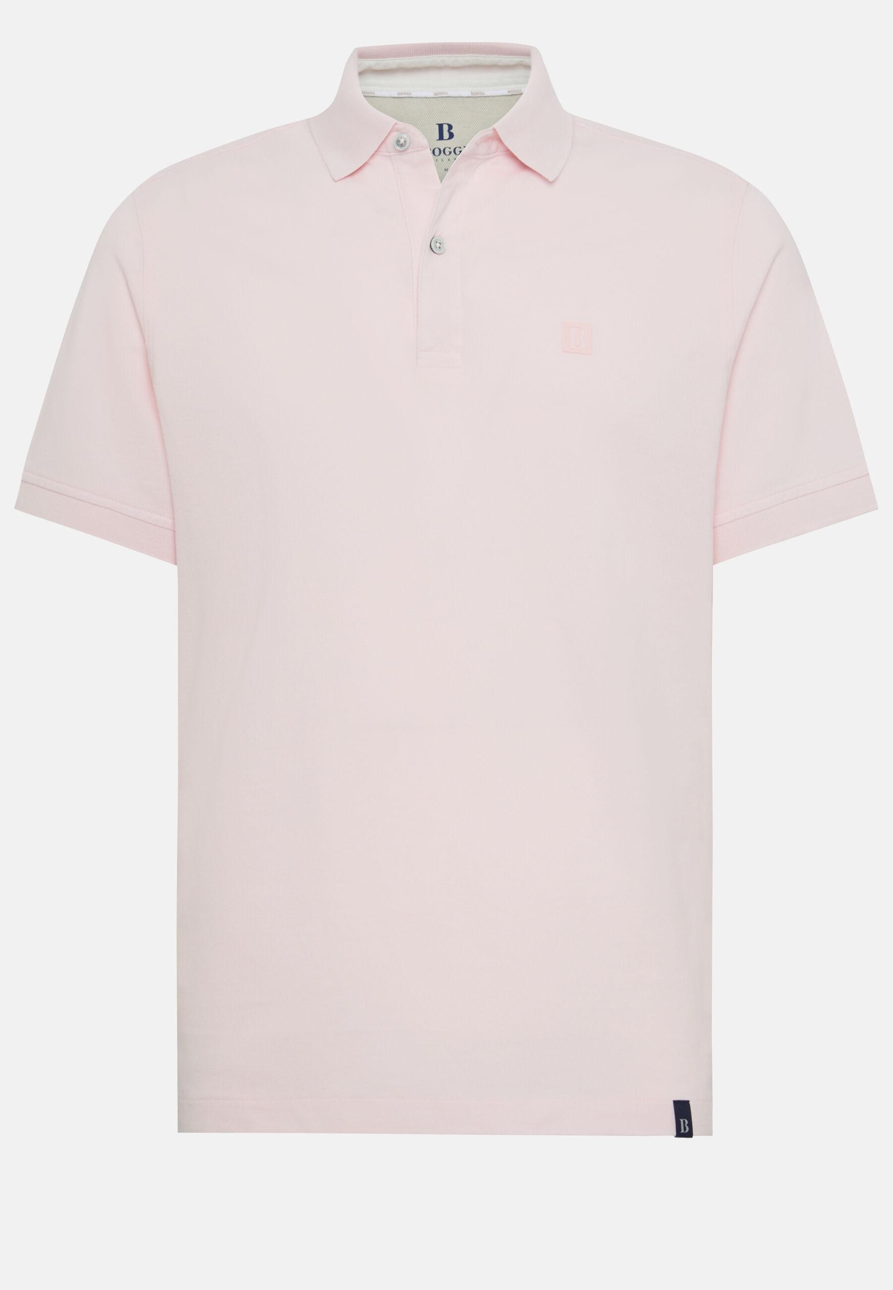 Cotton Pique Polo Shirt Pink, Pink, large image number 3