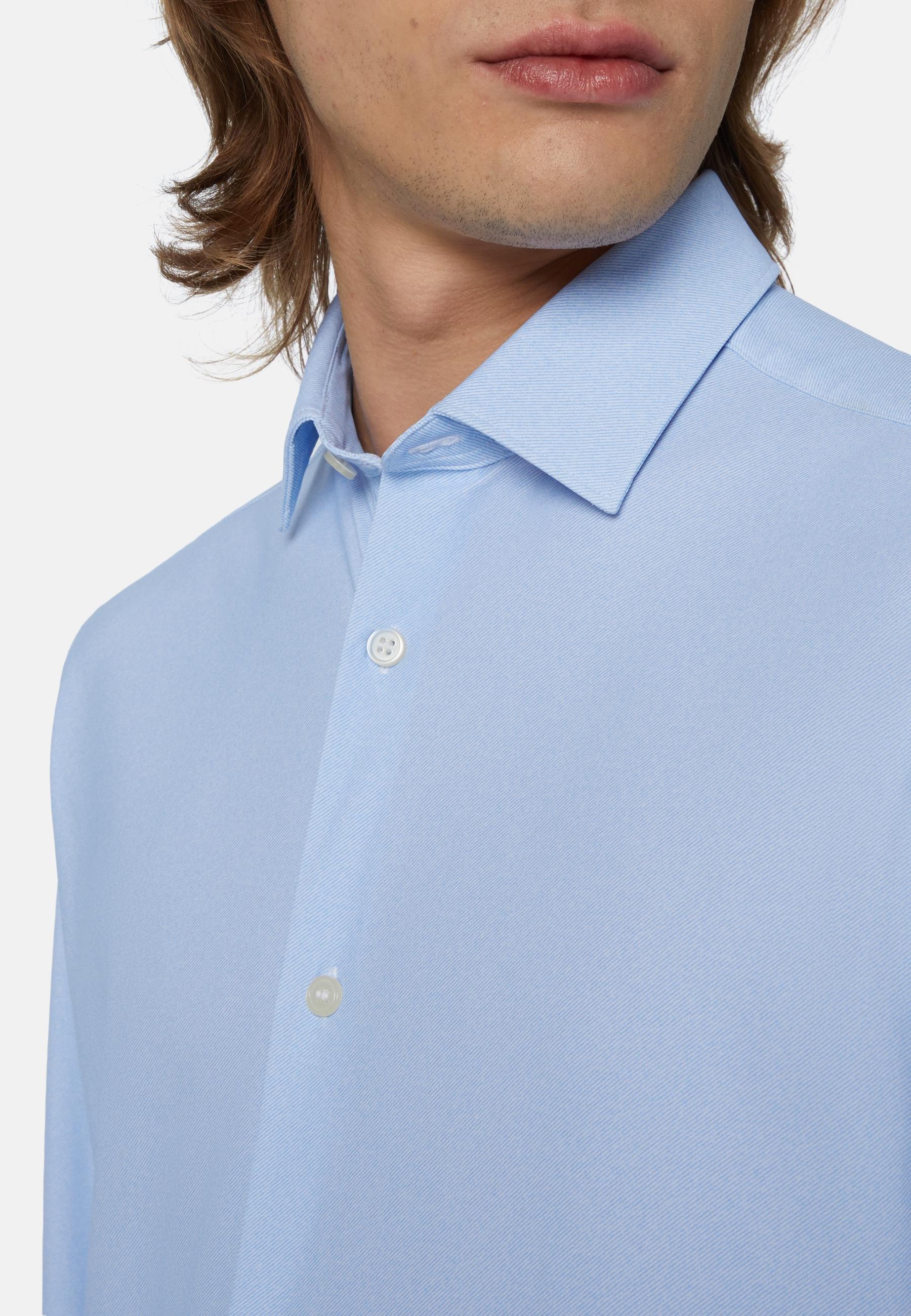 Shirt In Stretch Nylon Blue, Light Blue, large image number 1