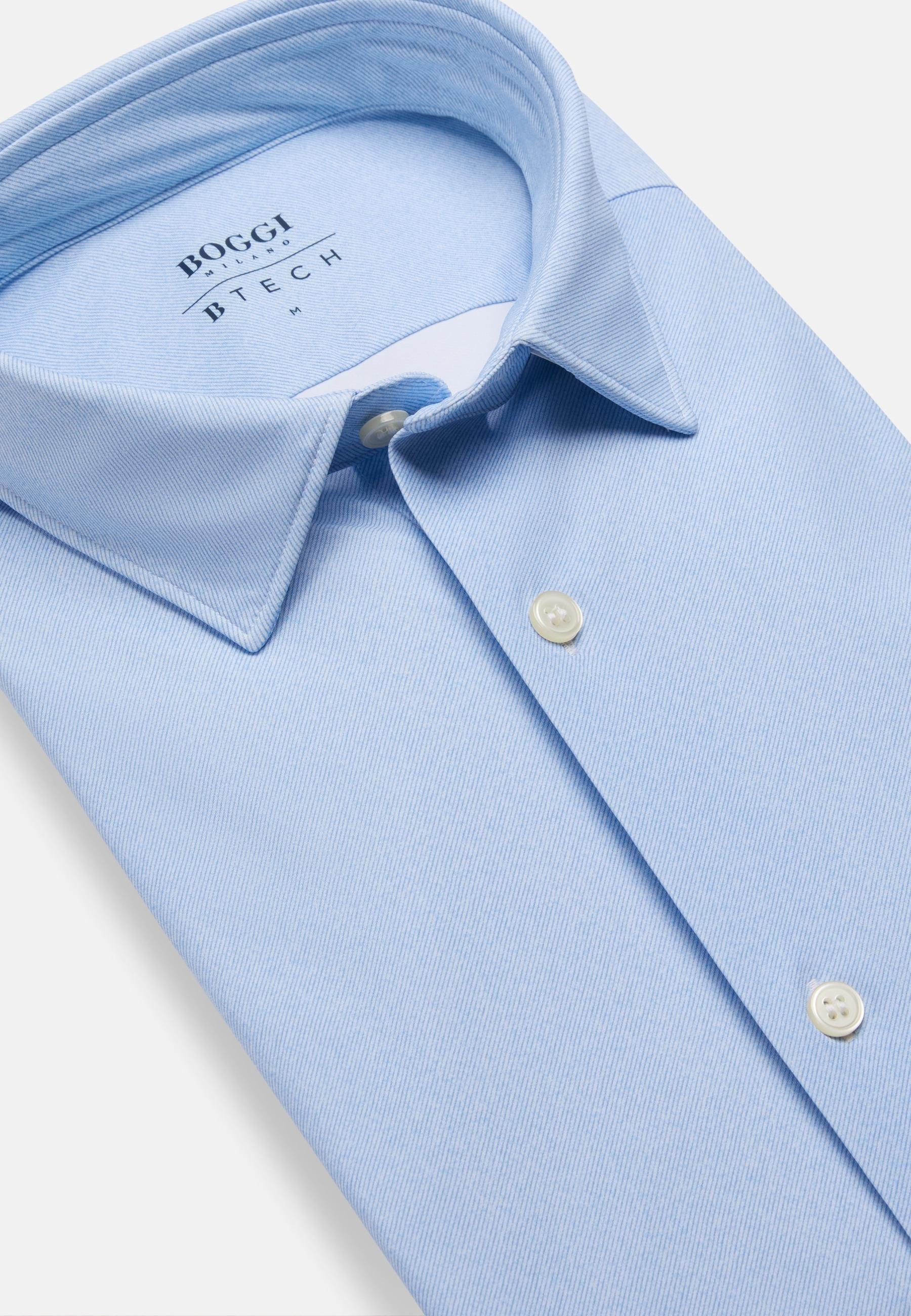 Shirt In Stretch Nylon Blue, Light Blue, large image number 2