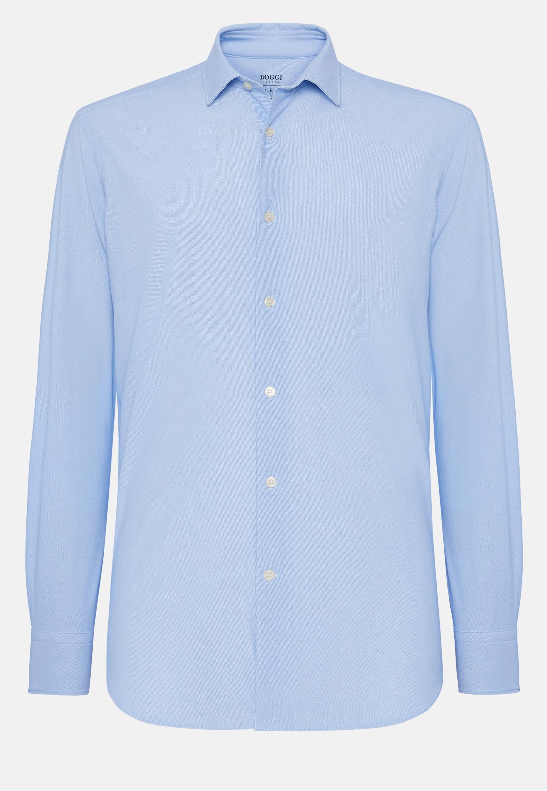 Shirt In Stretch Nylon Blue, Light Blue, large image number 3