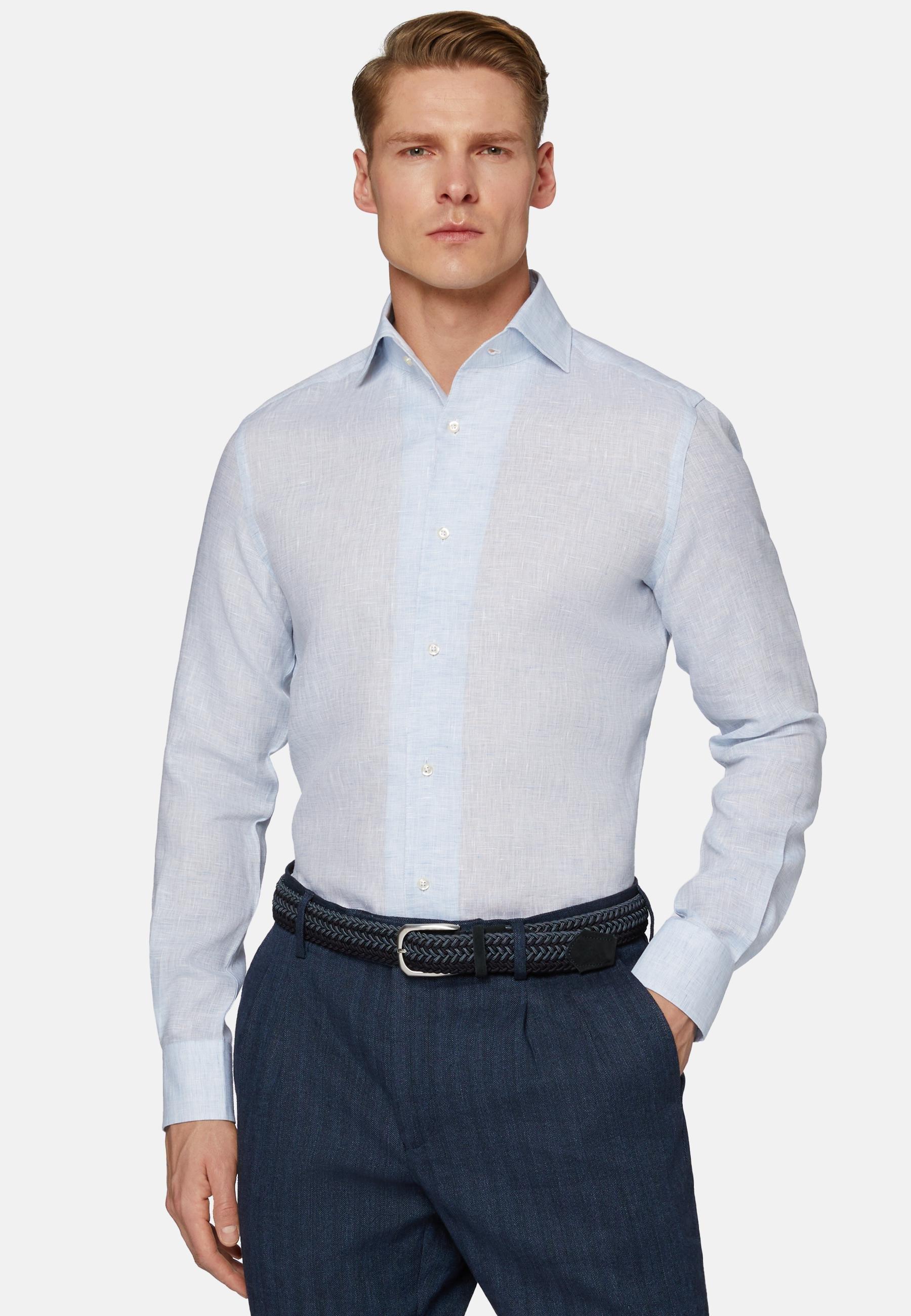 Linen Shirt Blue, , large image number 0
