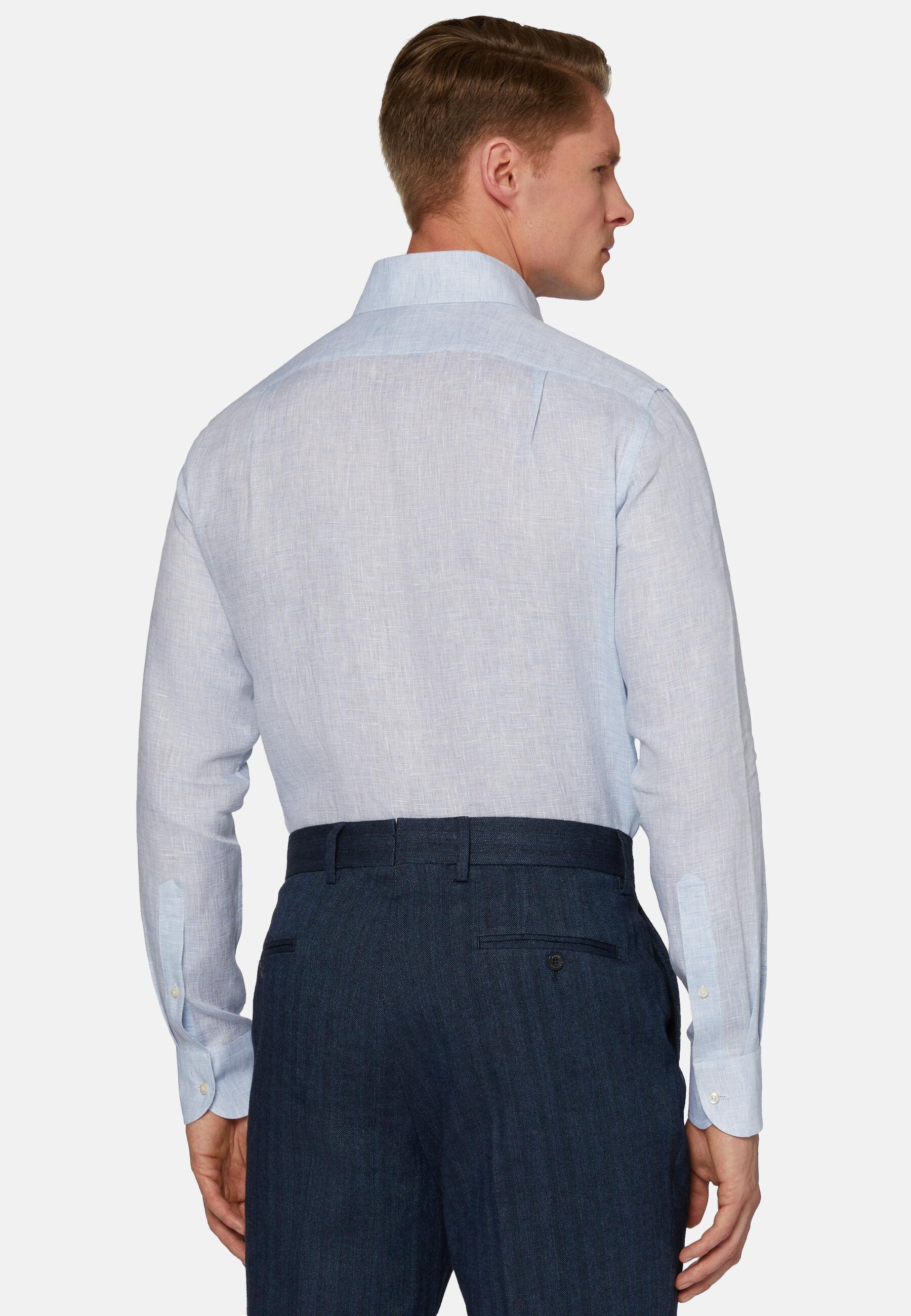 Linen Shirt Blue, Light Blue, large image number 1