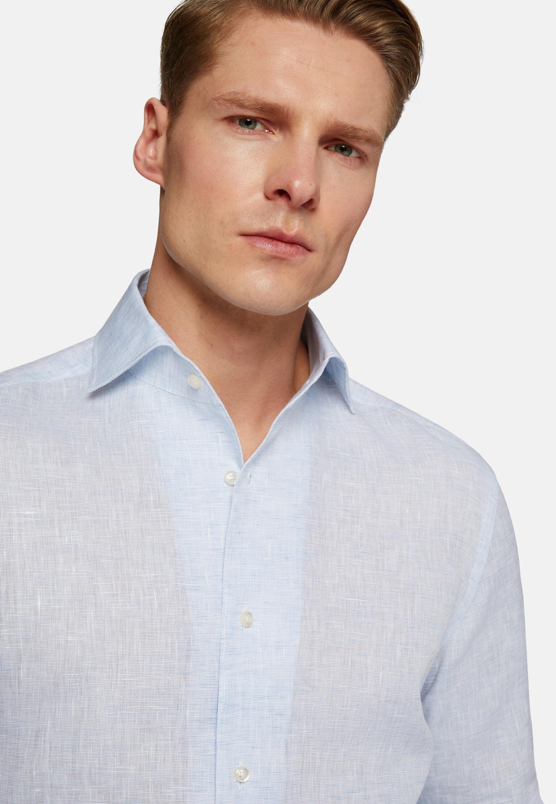 Linen Shirt Blue, Light Blue, large image number 2