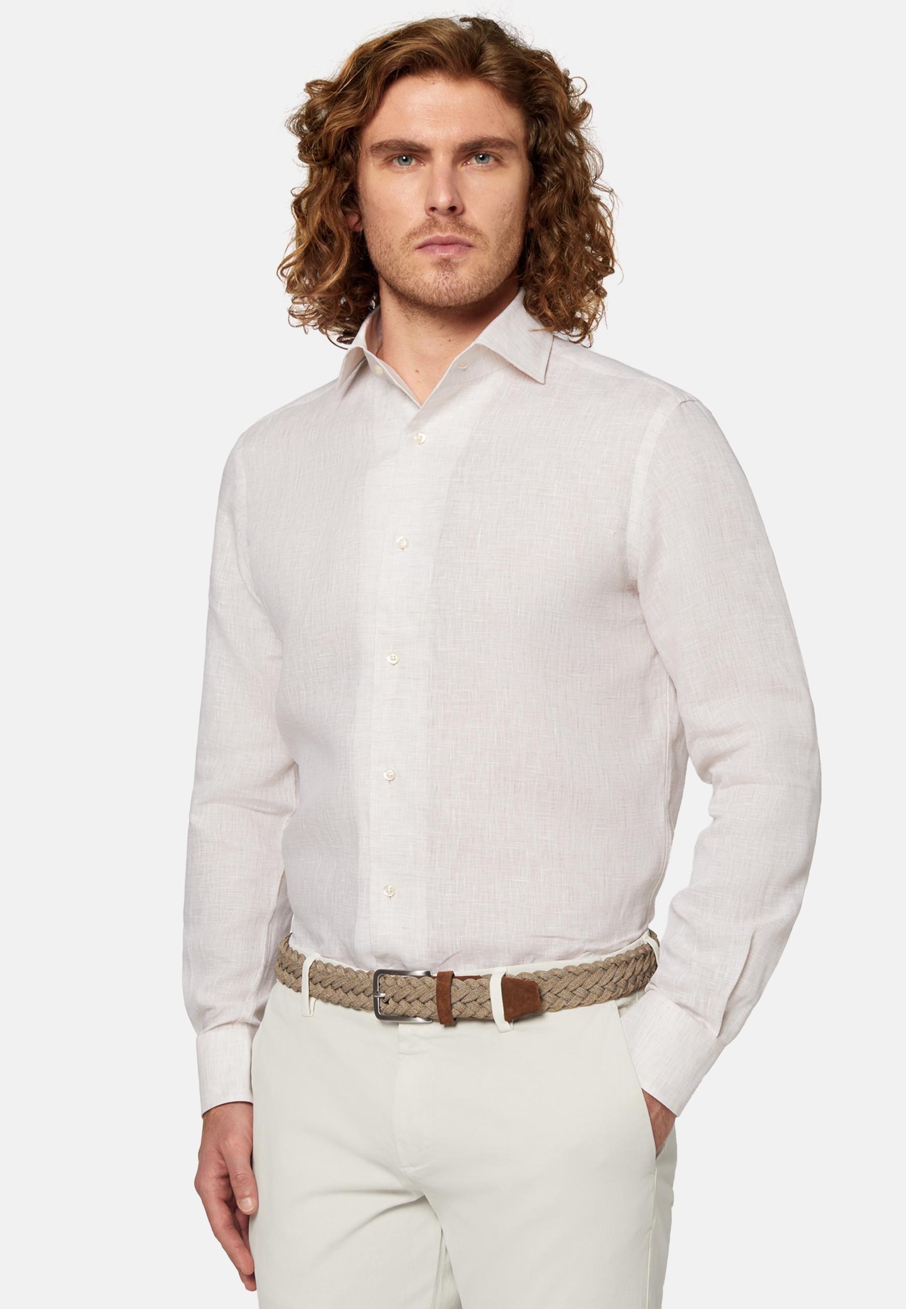 Linen Shirt Beige, , large image number 0
