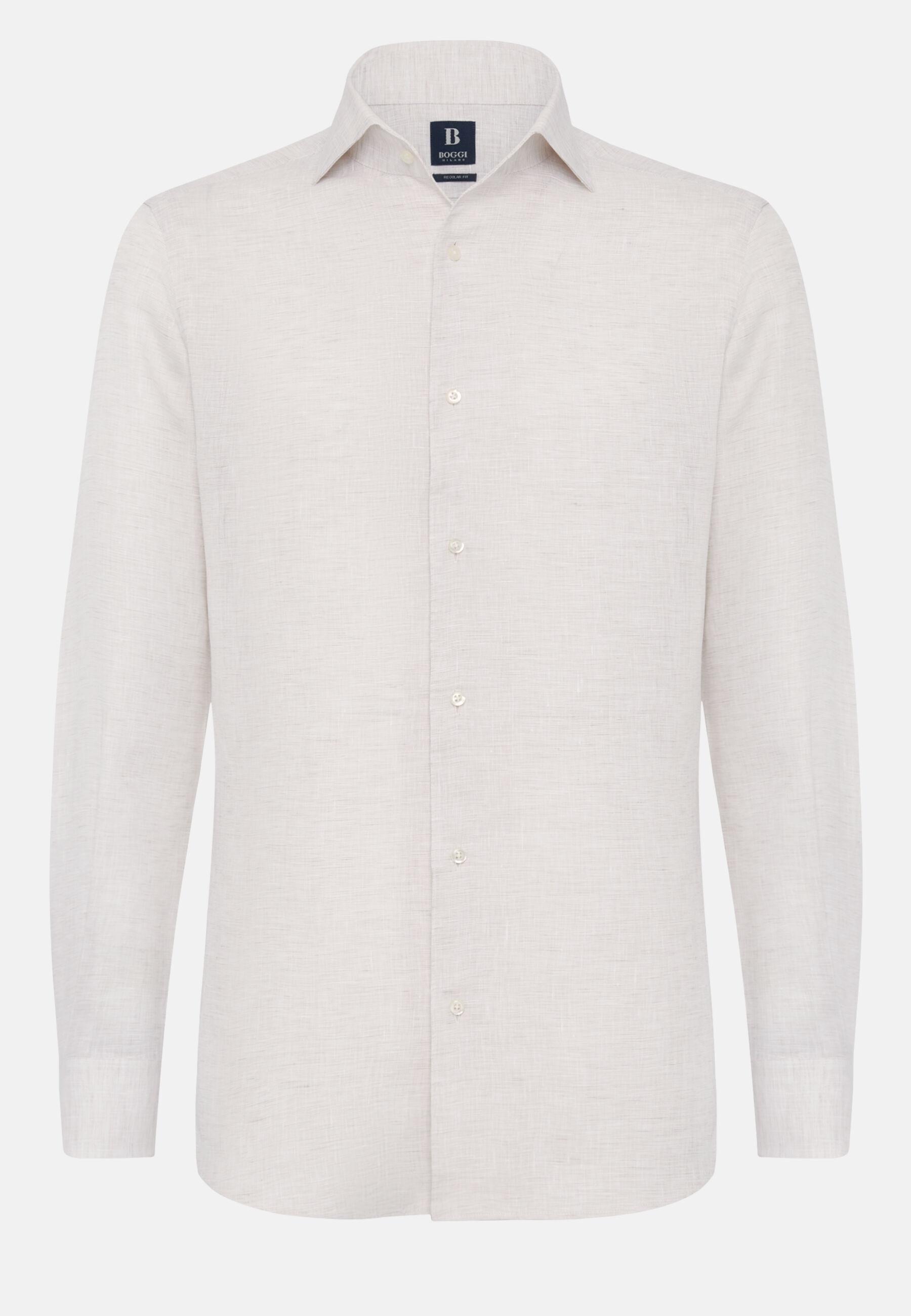 Linen Shirt Beige, Sand, large image number 4