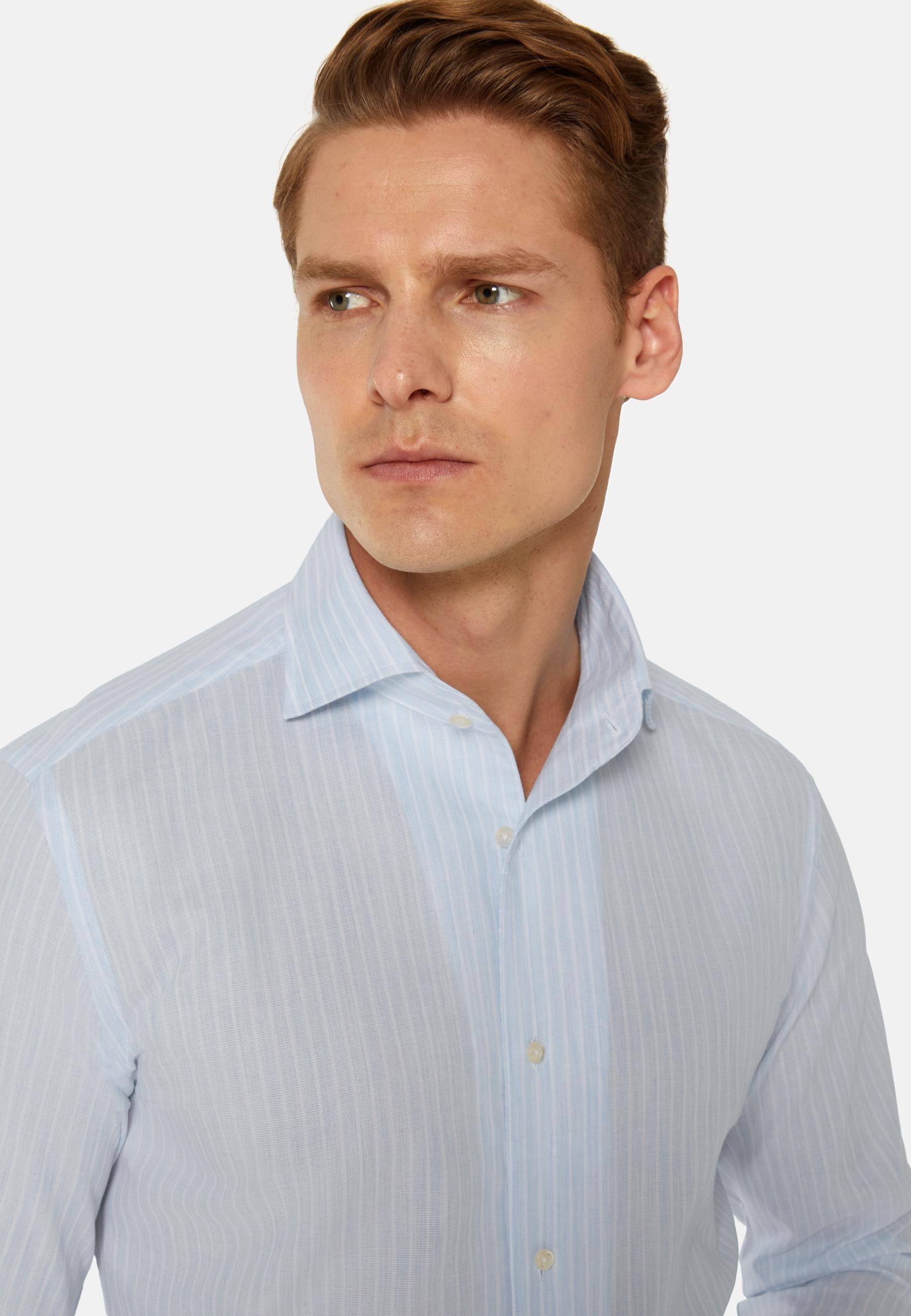 Striped Dobby Cotton Shirt Blue, , large image number 2