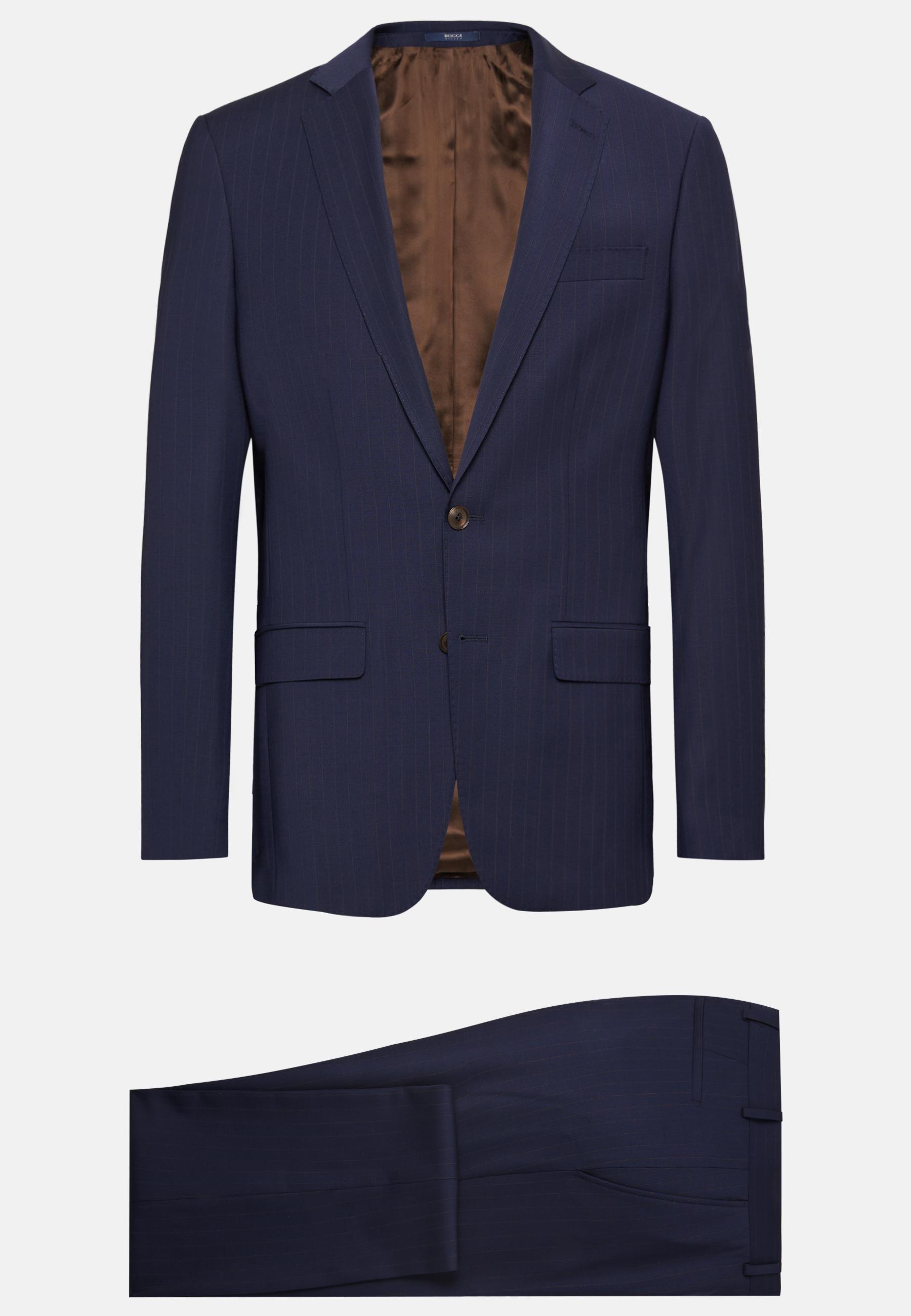 Boggi Milano - Navy Stretch Pinstripe Suit