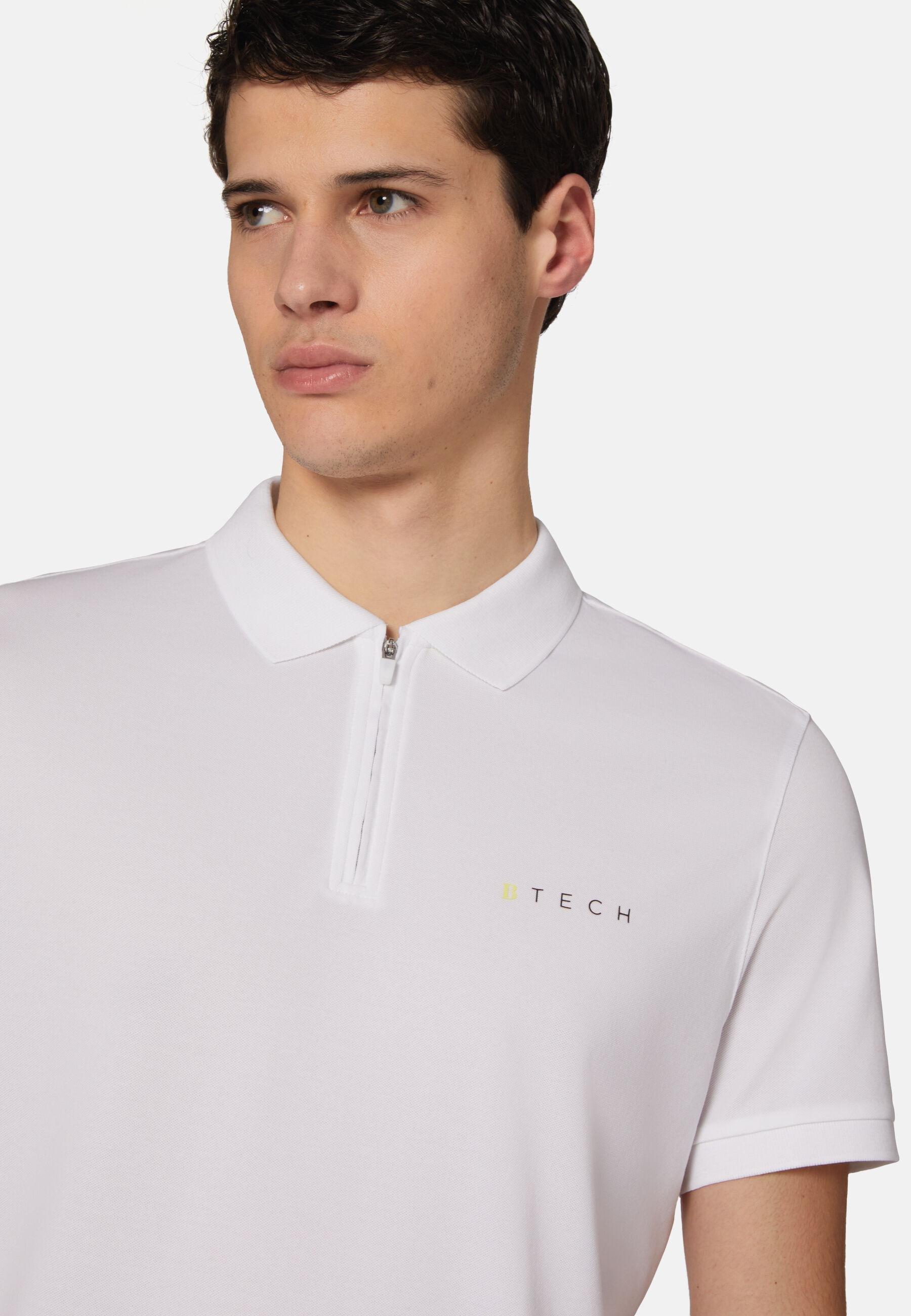 Pique Polo T-Shirt Blue, White, large image number 5