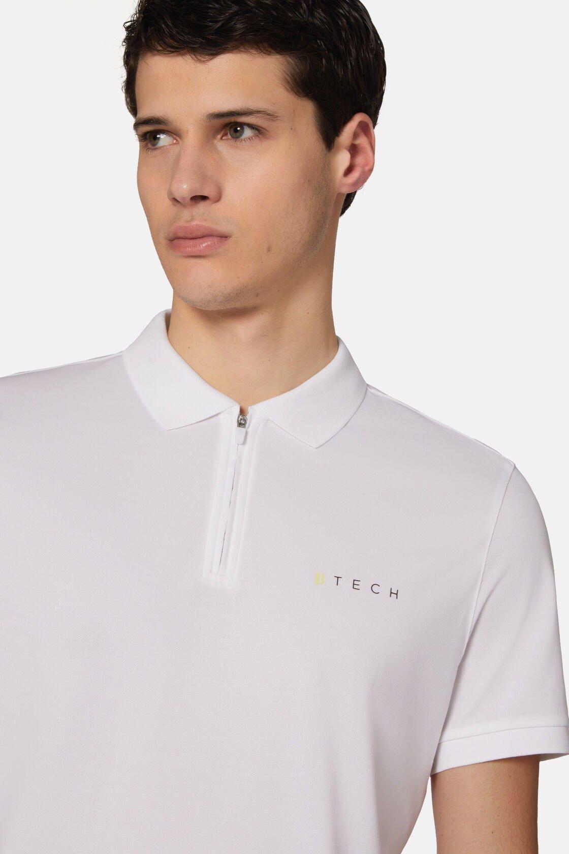 Pique Polo T-Shirt Blue, White, large image number 6