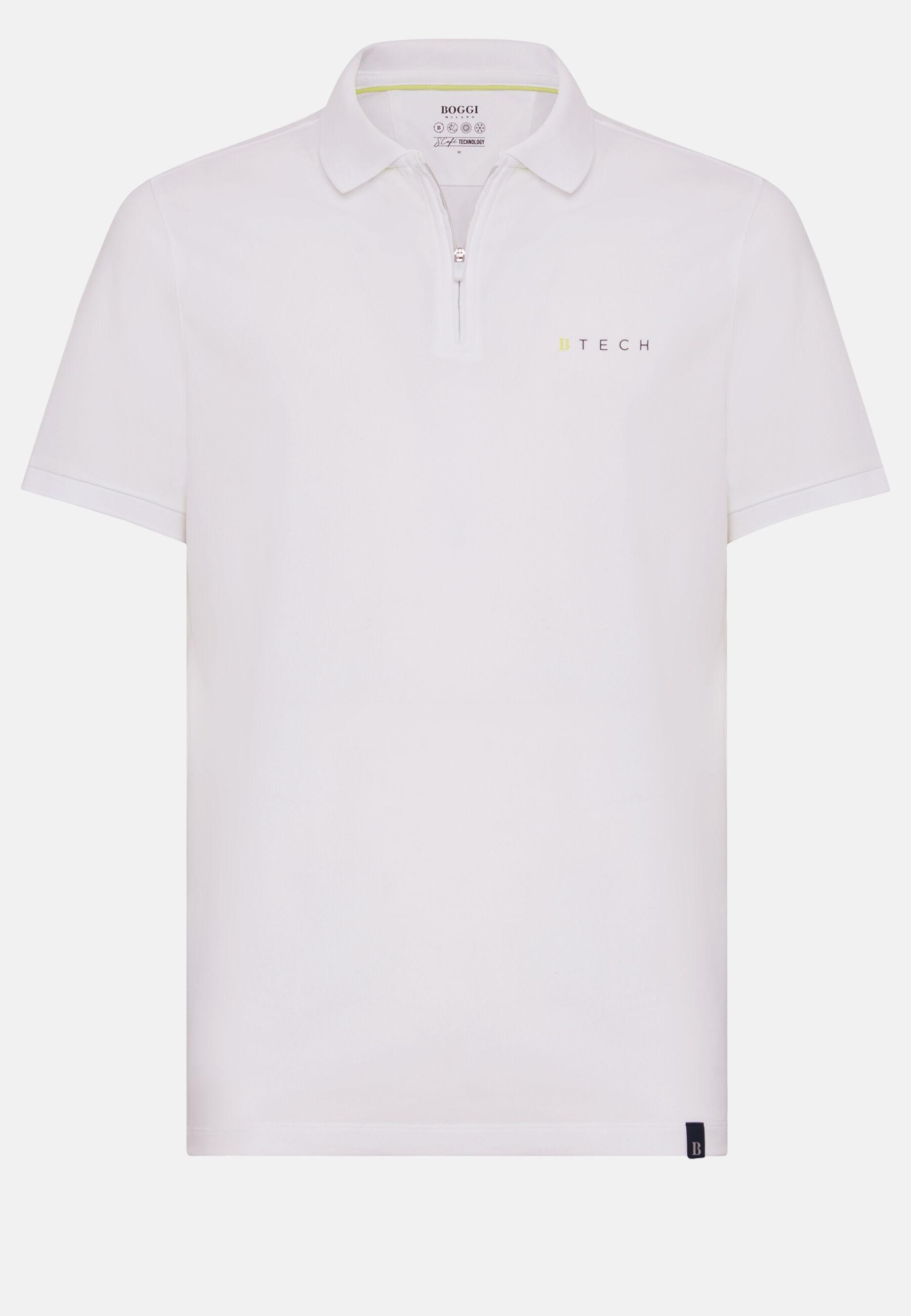 Pique Polo T-Shirt Blue, White, large image number 7