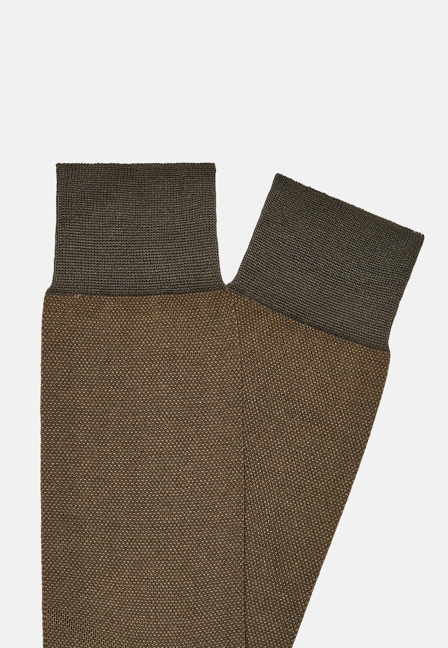 Cotton Oxford Socks Green, Military Green, large image number 1