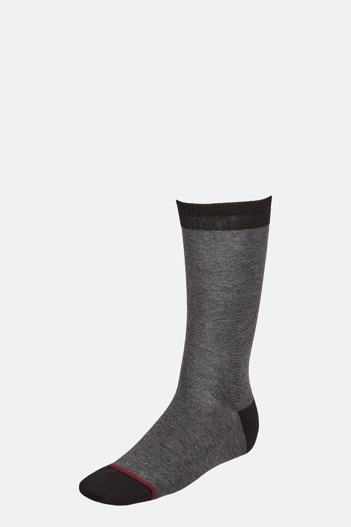 Striped Cotton Socks Grey, Grey, large image number 0