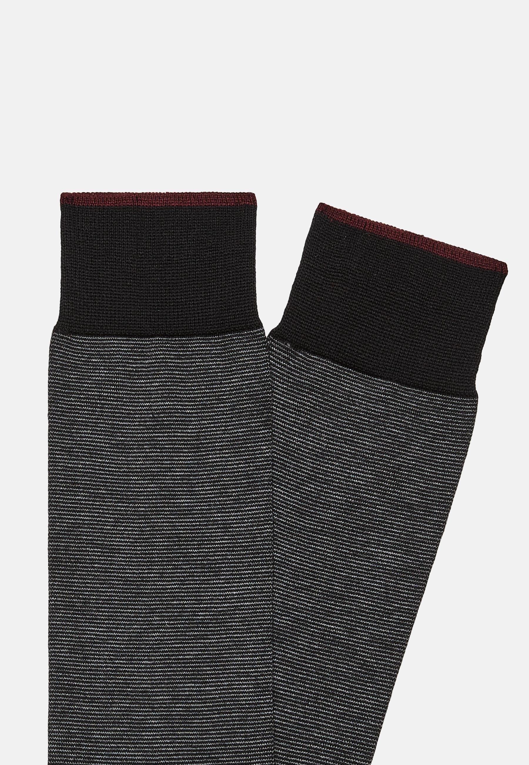Striped Cotton Socks Grey, Grey, large image number 1