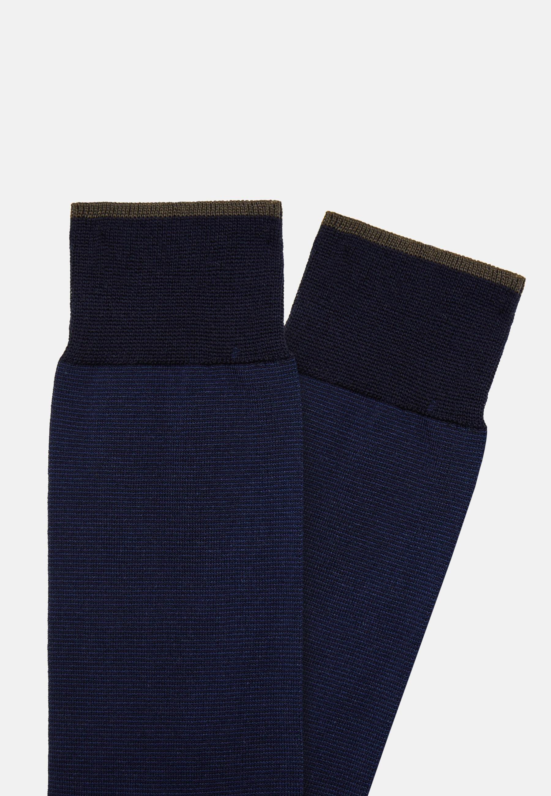 Boggi Milano - Navy Striped Cotton Socks