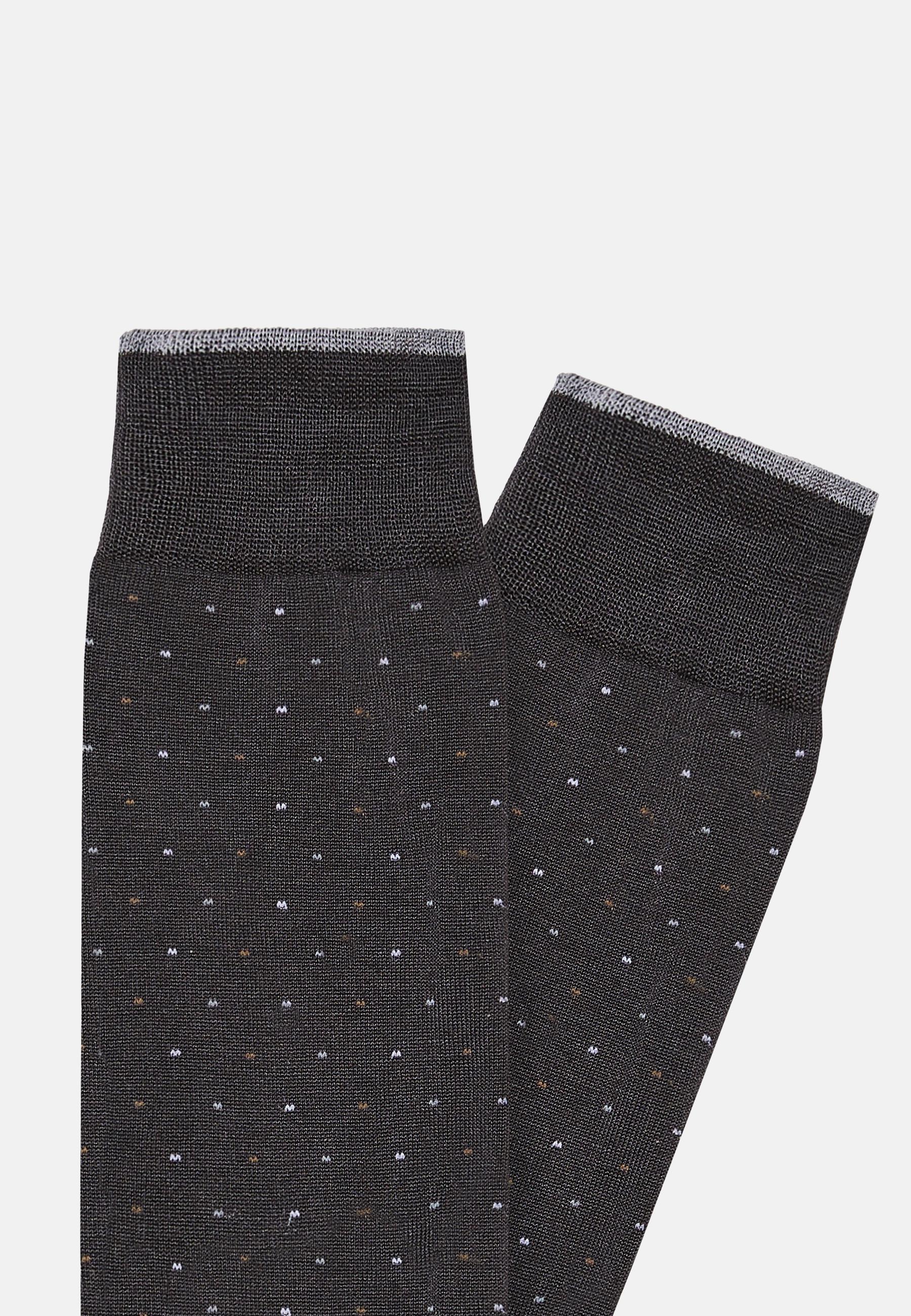 Pinpoint Cotton Socks Grey, Grey, large image number 1