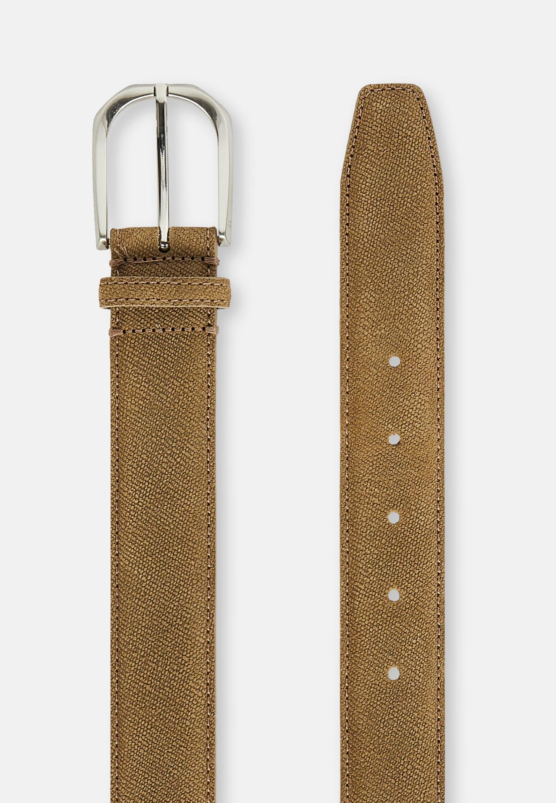 Printed Suede Belt Beige, Beige, large image number 1