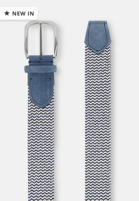 Boggi Milano - Blue Tubular Cotton Sash Belt