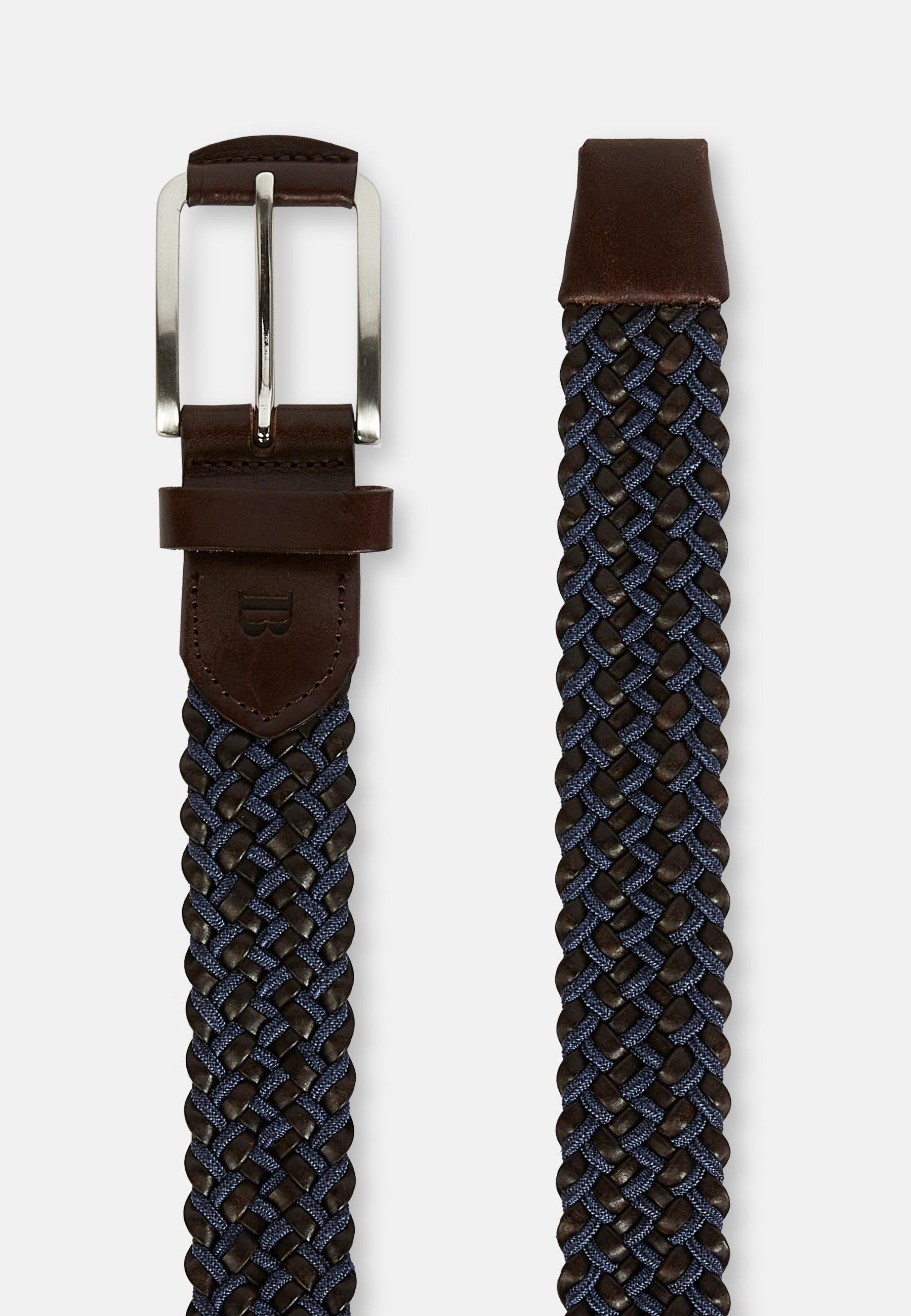 Stretch Woven Belt, Brown, Brown, large image number 3
