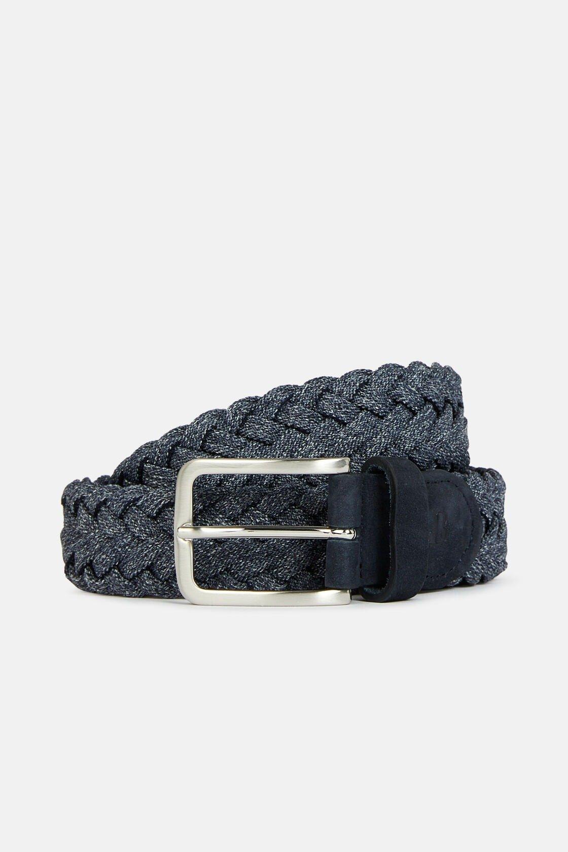 Navy Technical Yarn Stretch Woven Belt, , medium