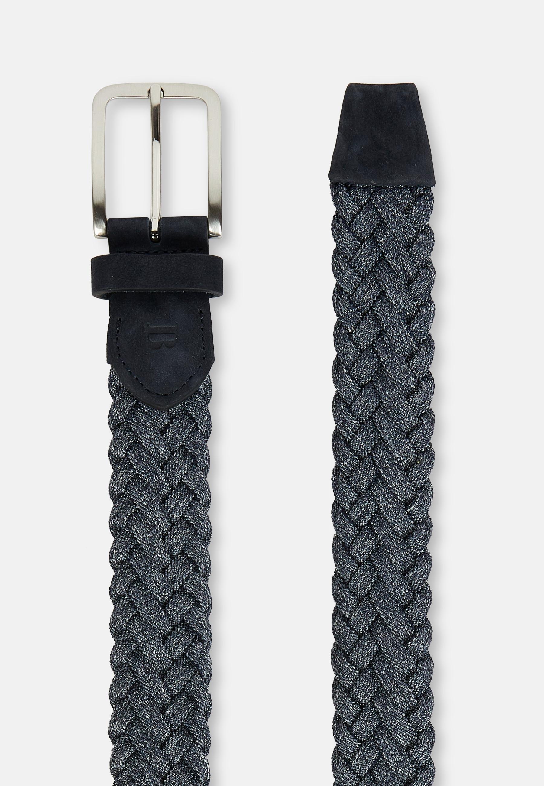 Technical Yarn Stretch Woven Belt, Navy Blue, Navy blue, large image number 3