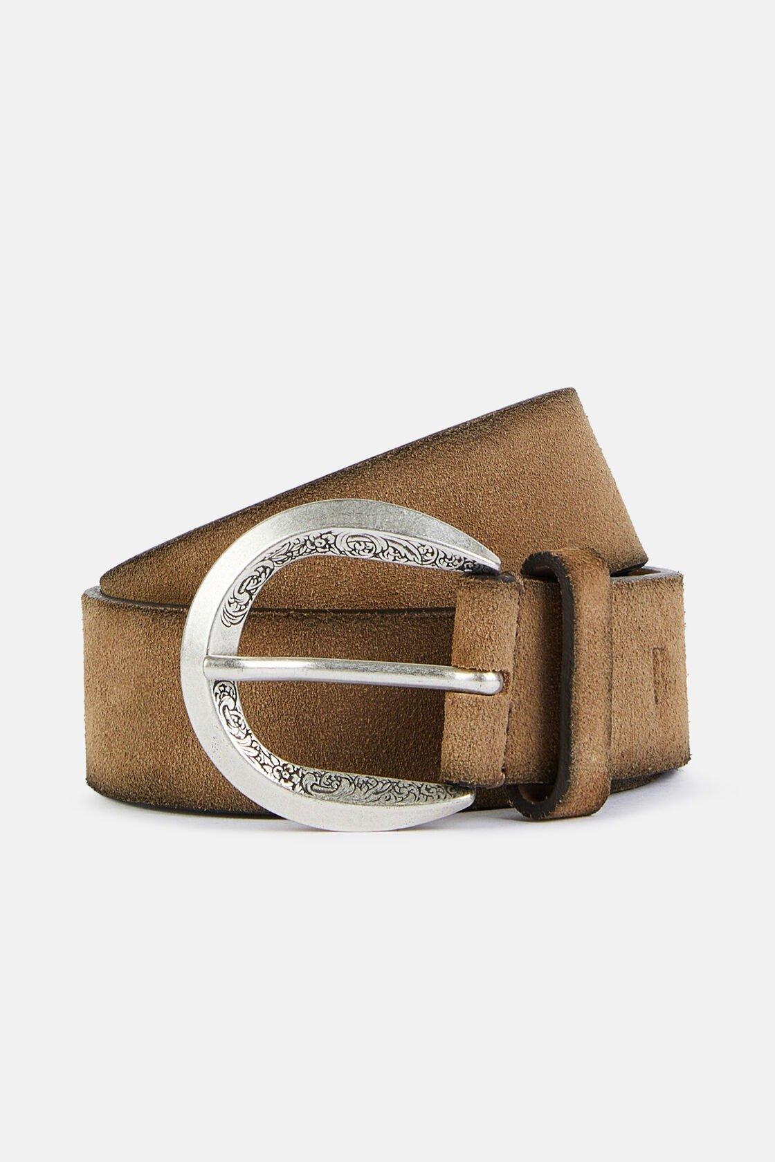 Suede Belt Brown, Taupe, large image number 0