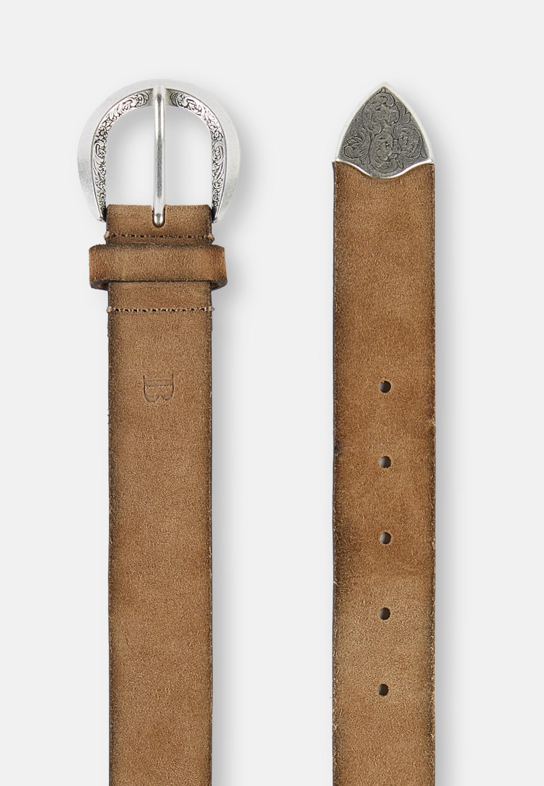 Brown Suede Belt, , large image number 1
