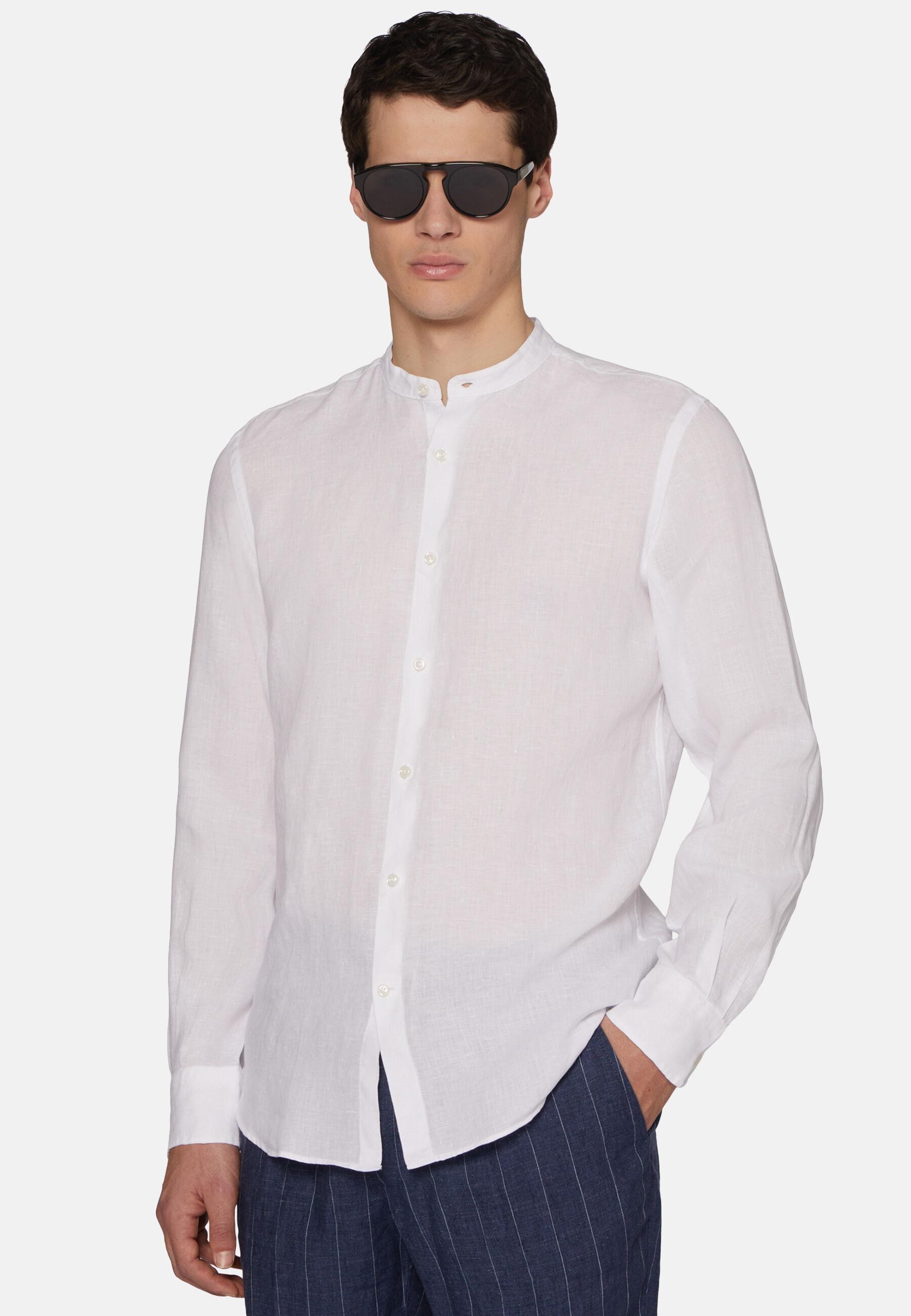 Linen Shirt White, White, medium