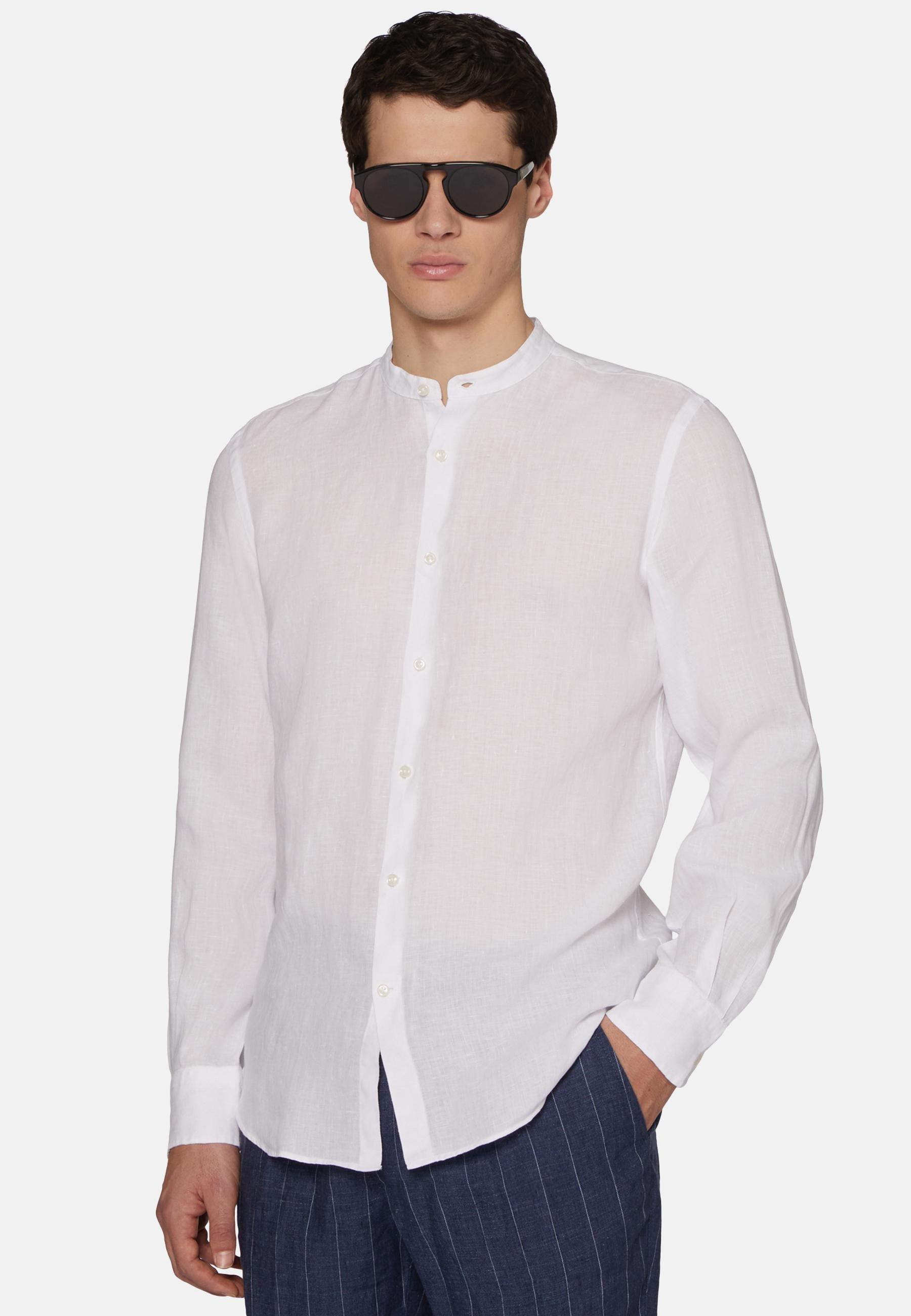 Linen Shirt White, White, large image number 0
