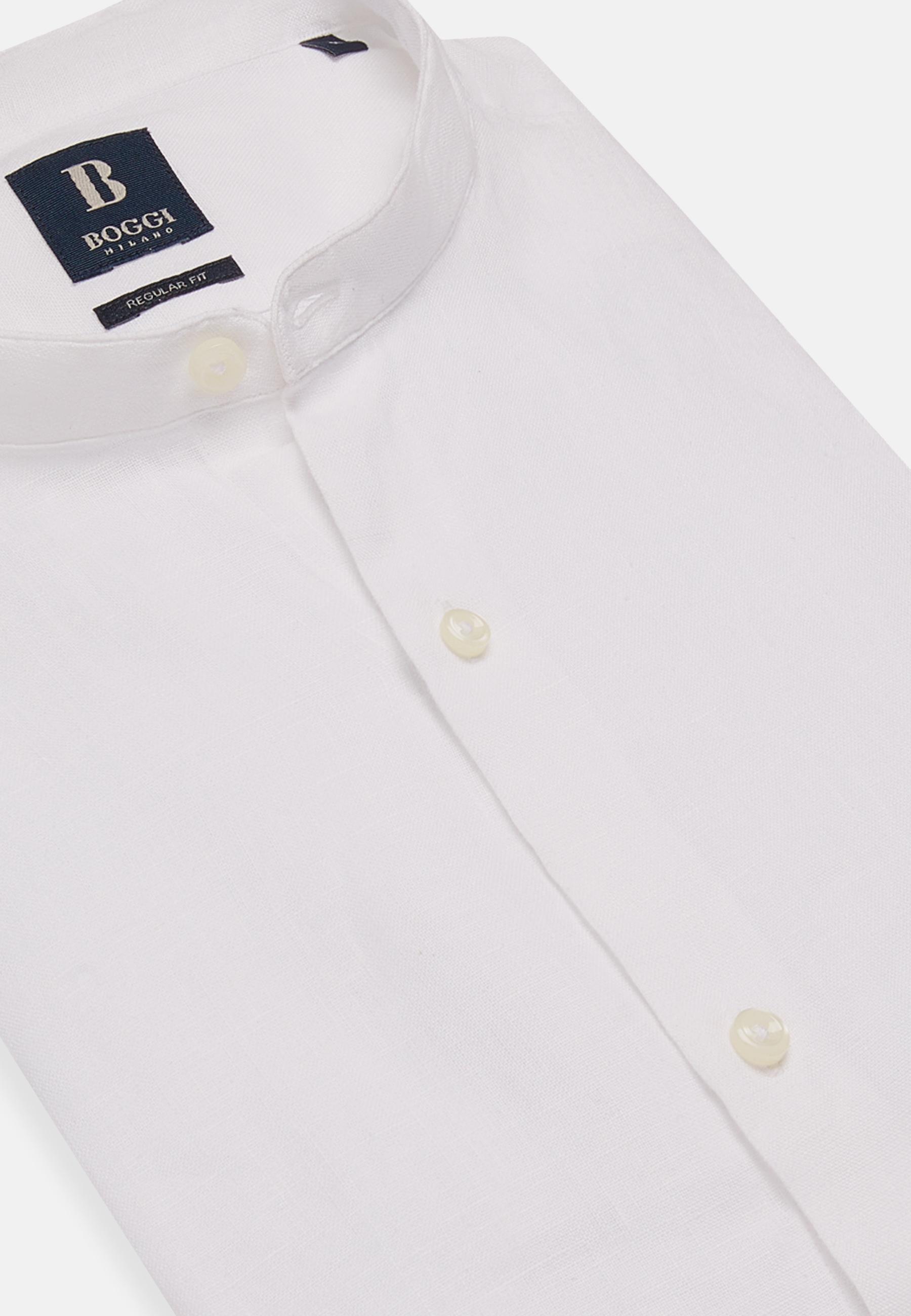 Linen Shirt White, White, medium