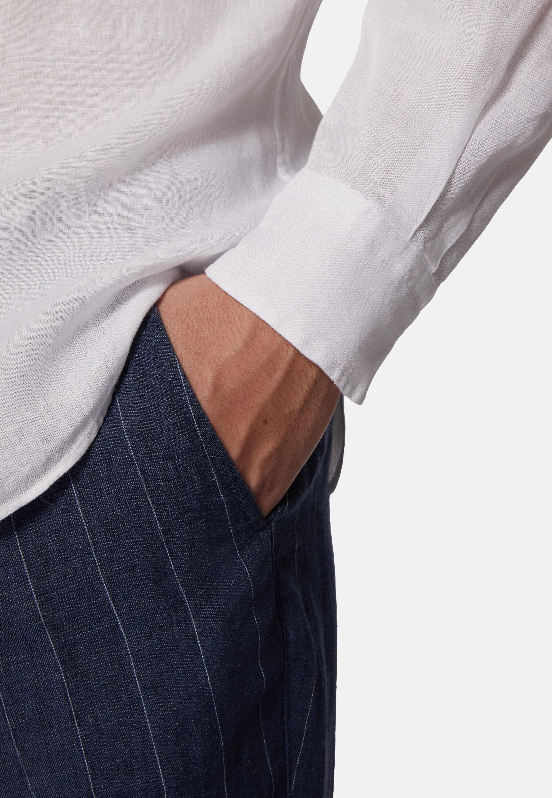 Linen Shirt White, White, large image number 4