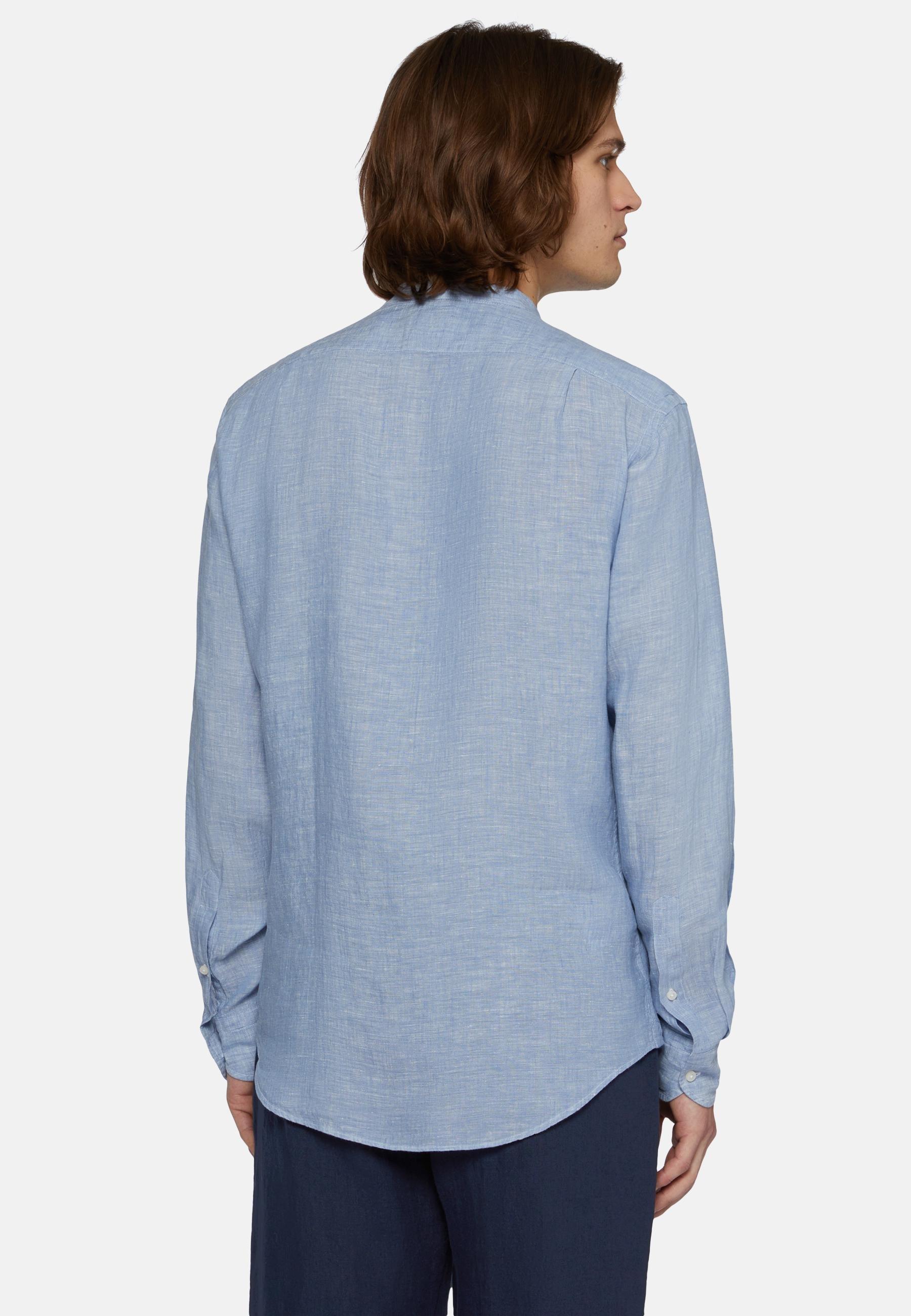 Shirt in Linen, Light Blue, Light Blue, large image number 7