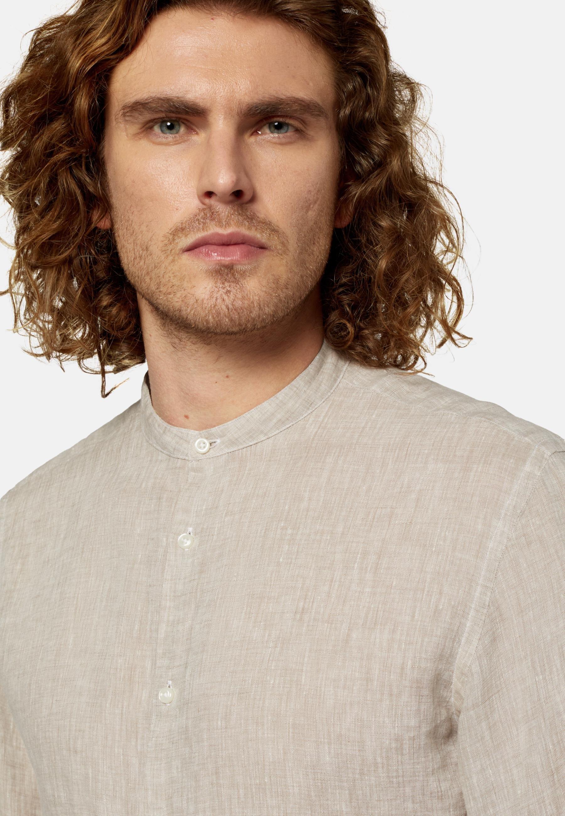 Linen Shirt Beige, Taupe, medium