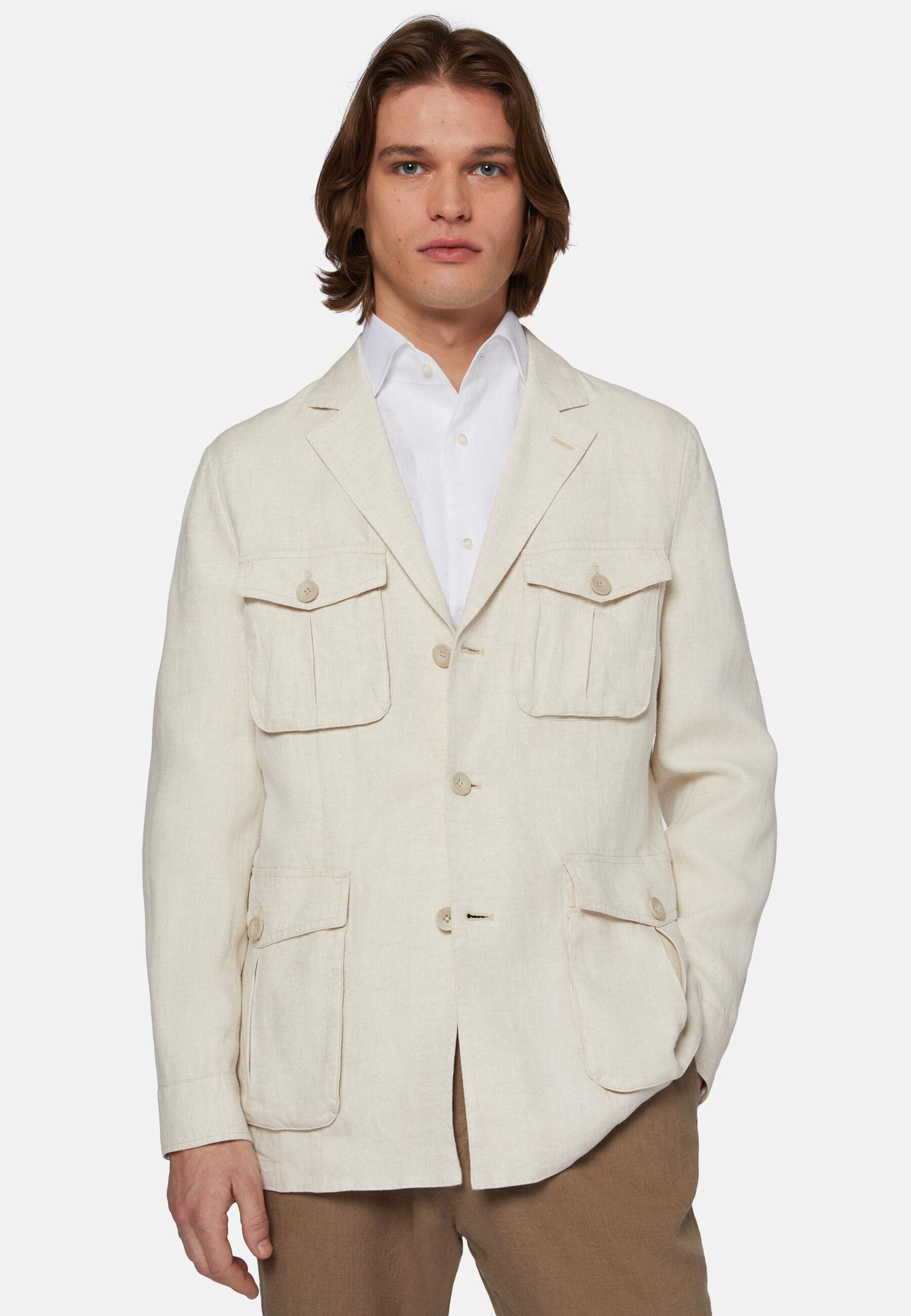 Beige Tie Waist Shorts, 3901_CREA, large image number 0