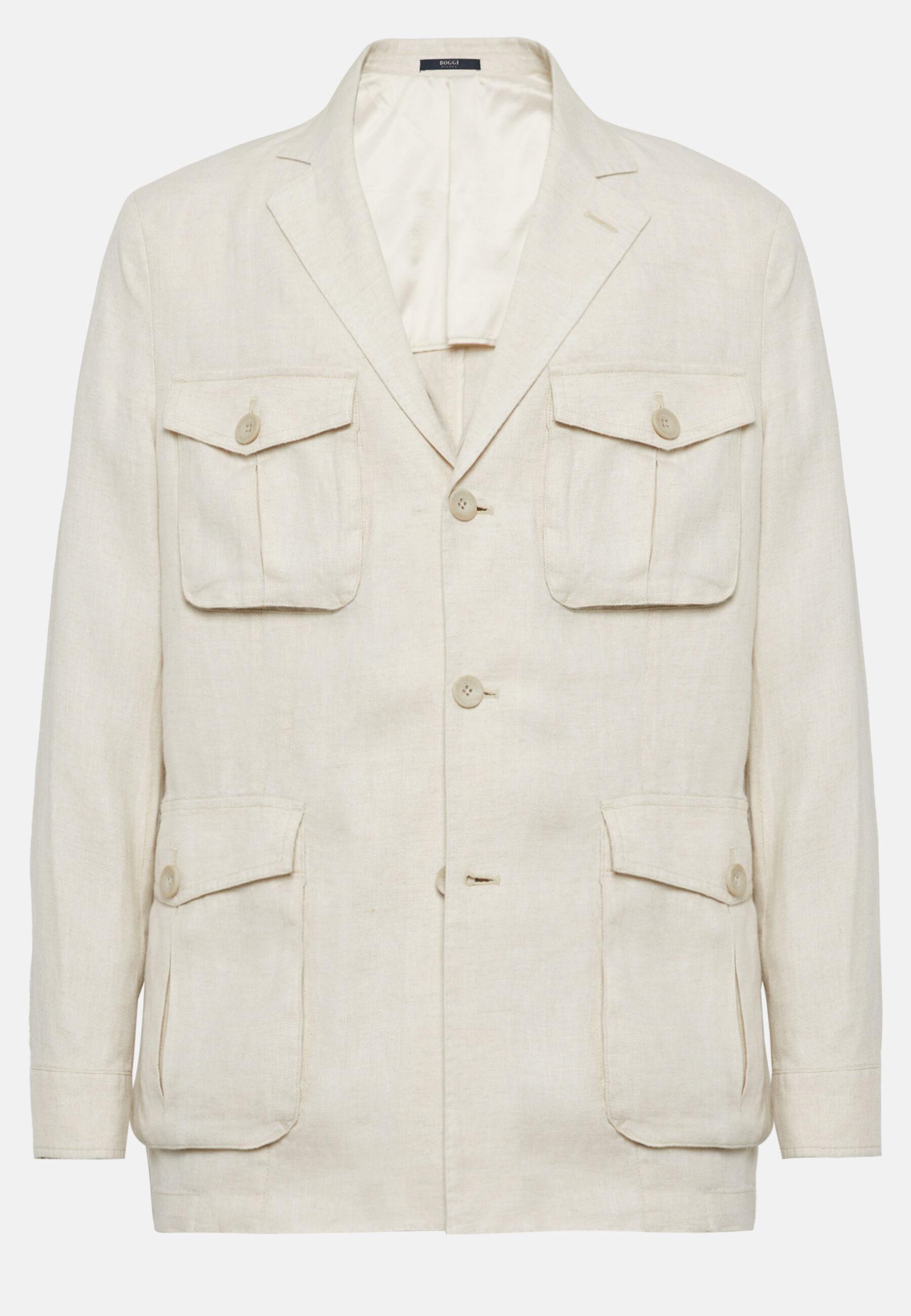 Beige Tie Waist Shorts, 3901_CREA, large image number 3