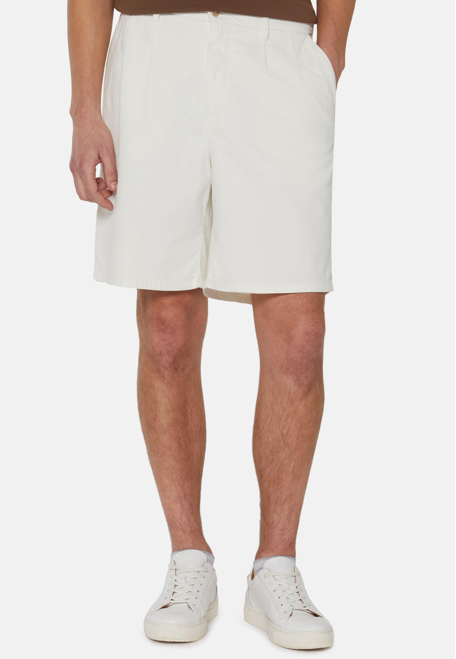 Ultra Light Cotton Bermuda Shorts Cream, 3901_CREA, medium